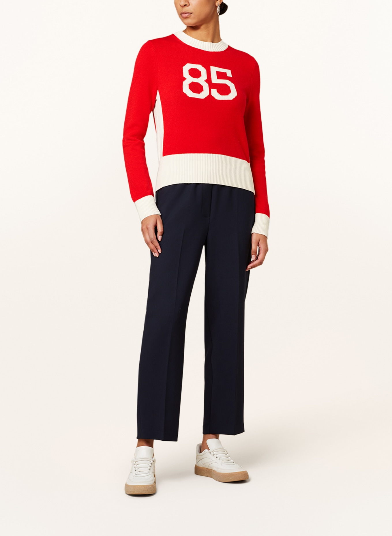 TOMMY HILFIGER Sweater, Color: RED/ CREAM (Image 2)