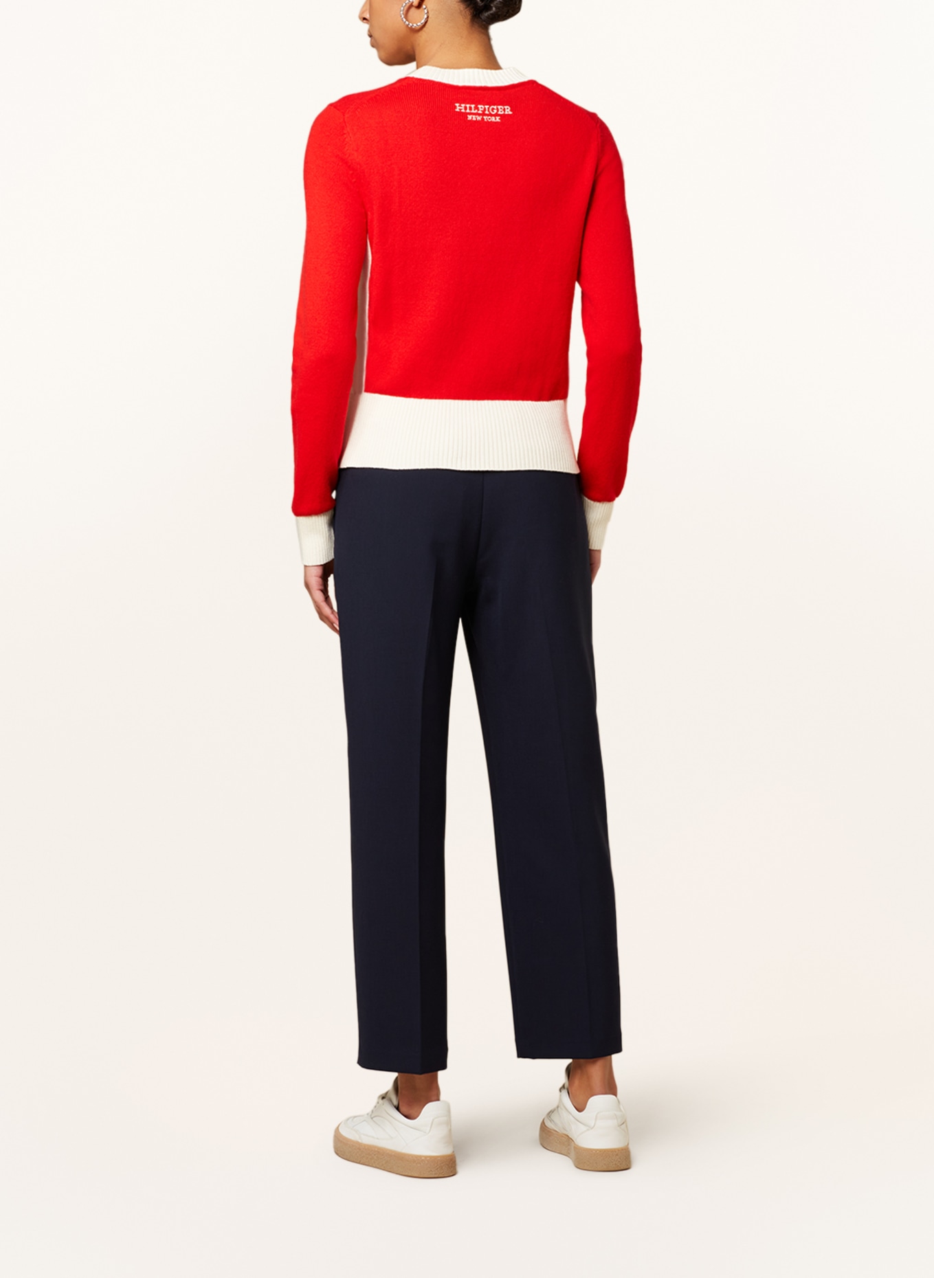 TOMMY HILFIGER Sweater, Color: RED/ CREAM (Image 3)