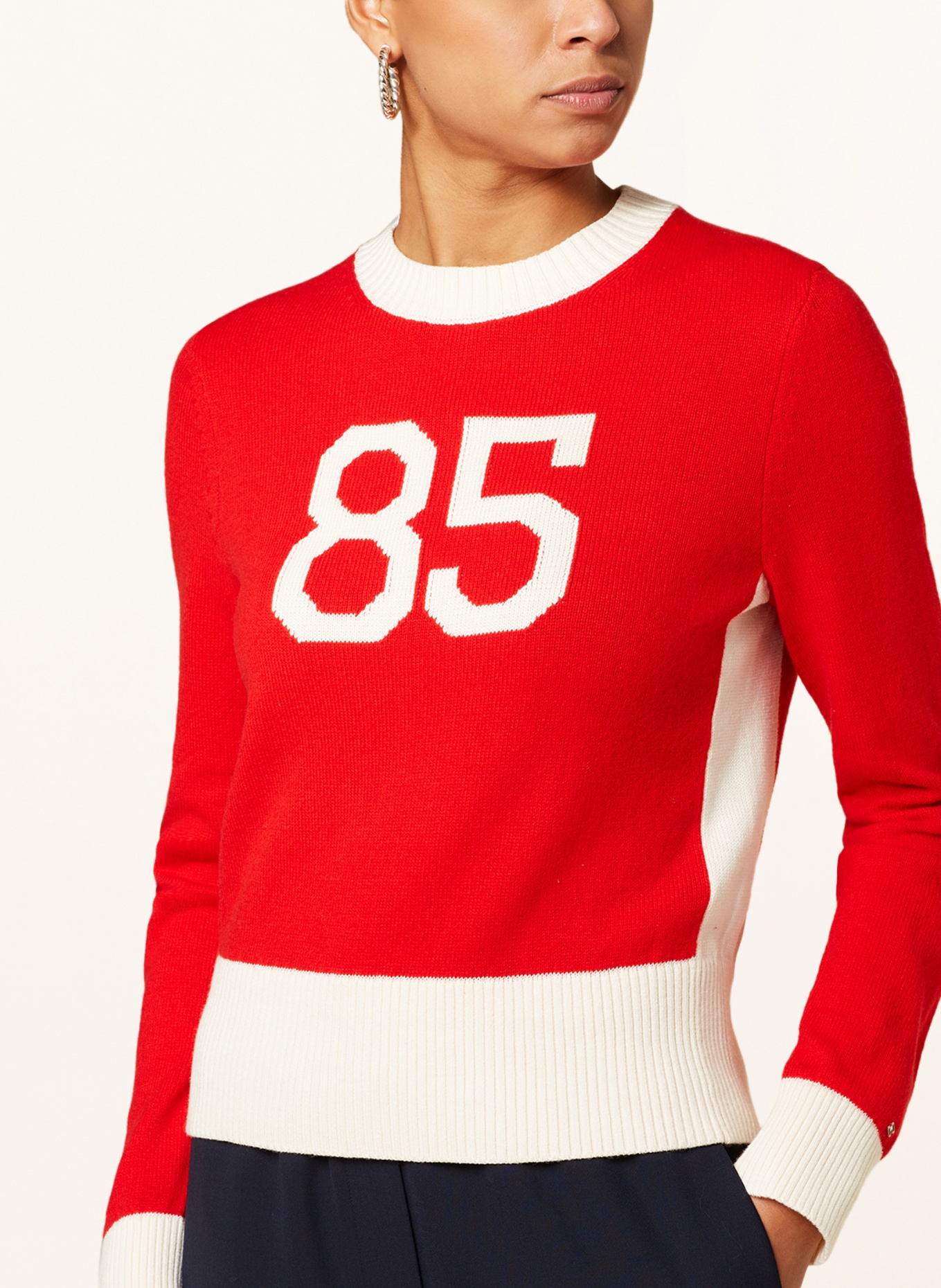 TOMMY HILFIGER Sweater, Color: RED/ CREAM (Image 4)