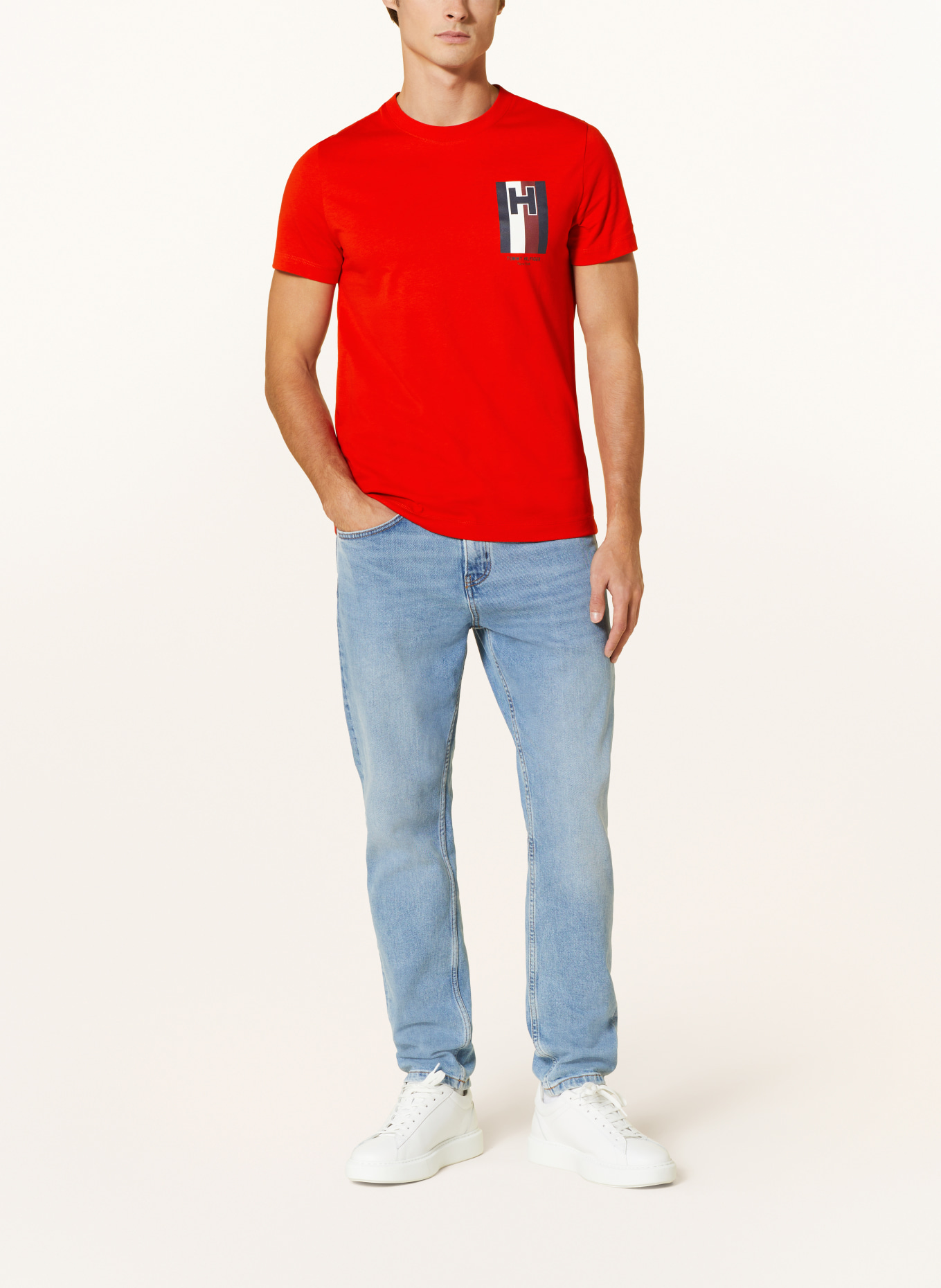 TOMMY HILFIGER Tričko: ČERVENÁ