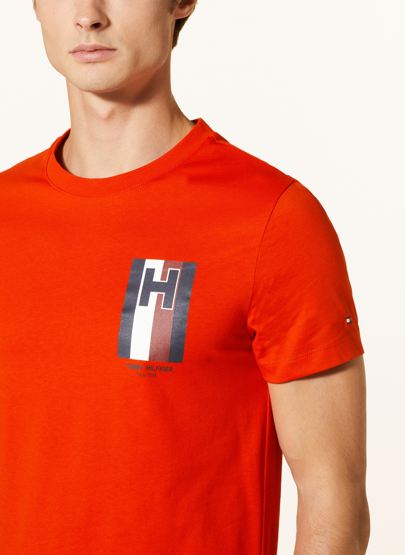 TOMMY HILFIGER Tričko: ČERVENÁ