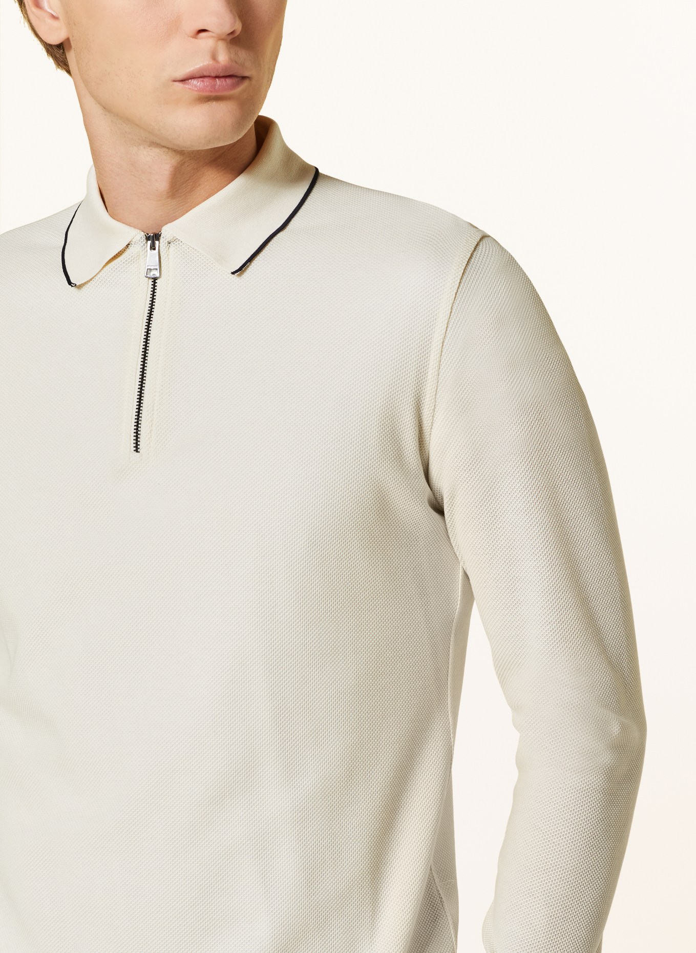 TOMMY HILFIGER Knitted polo shirt, Color: ECRU (Image 4)