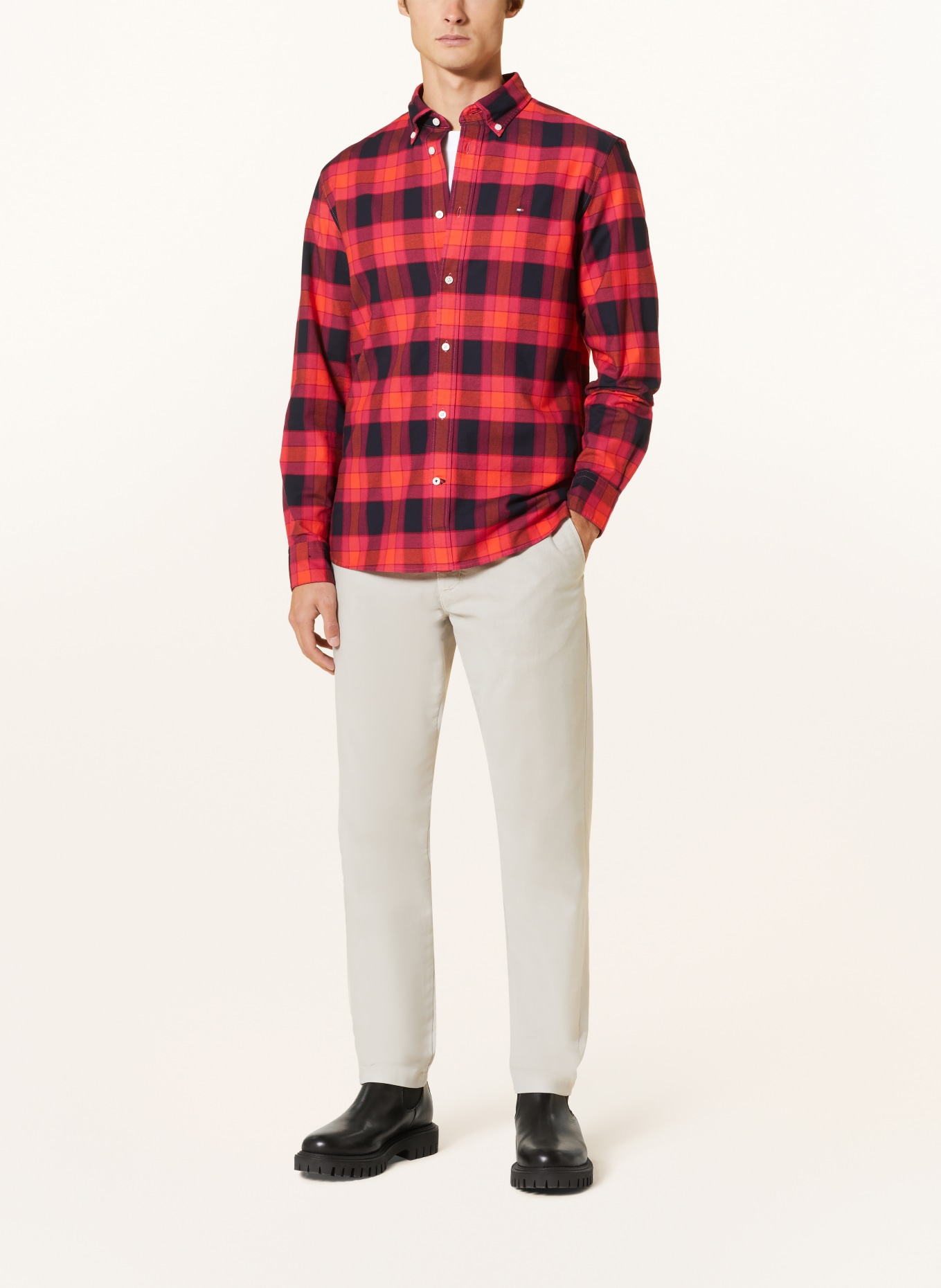 TOMMY HILFIGER Oxfordhemd Regular Fit, Farbe: ROT/ DUNKELBLAU (Bild 2)