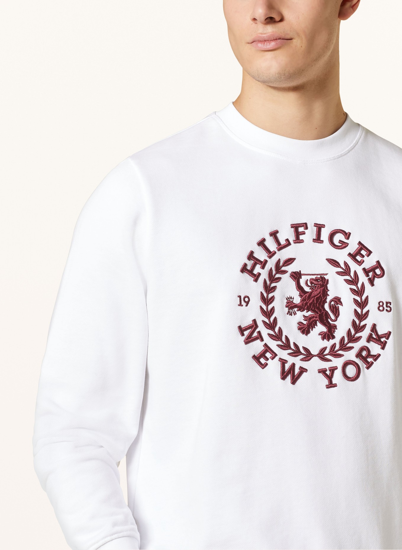 TOMMY HILFIGER Sweatshirt, Color: WHITE/ DARK RED (Image 4)