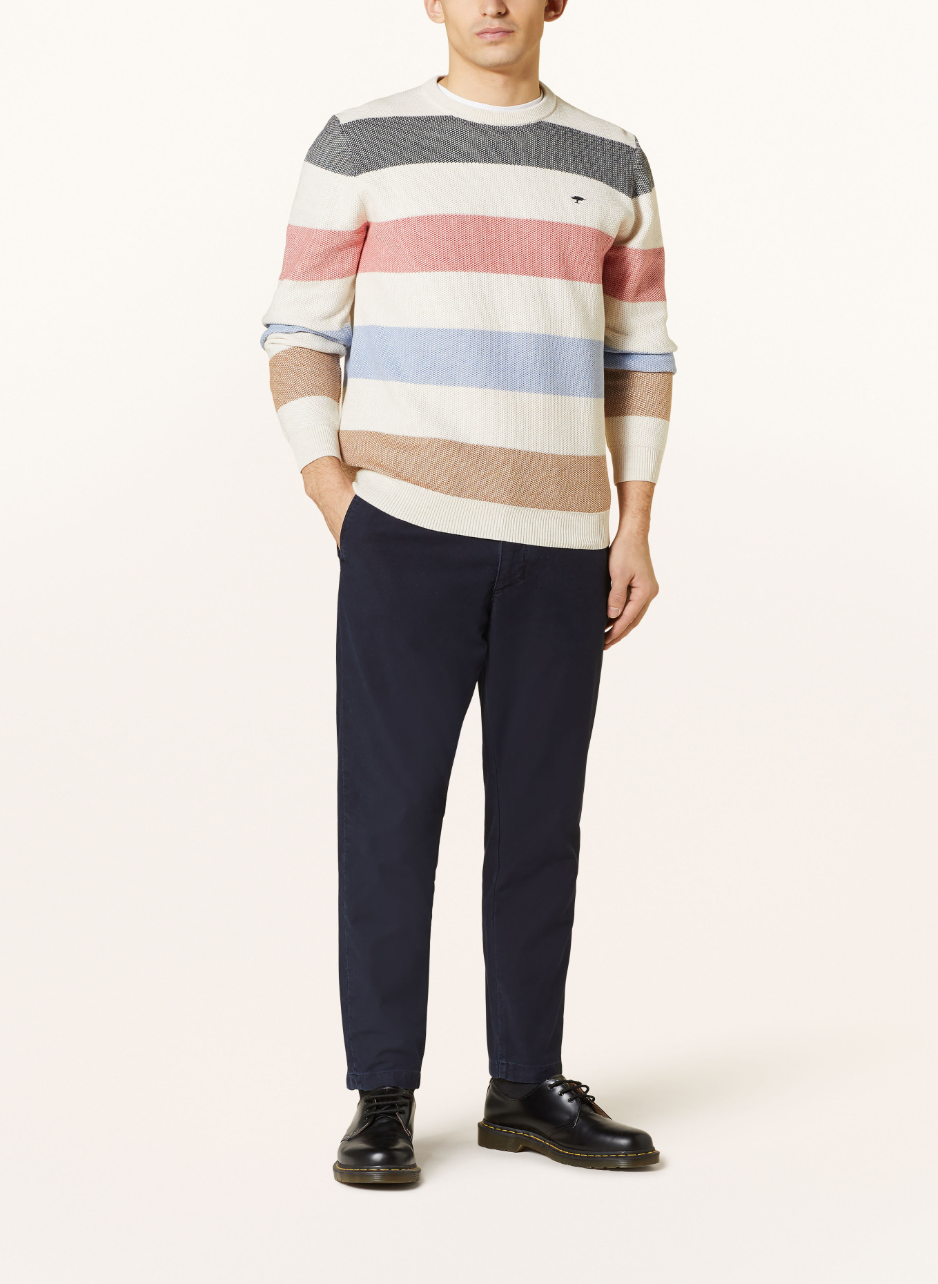 FYNCH-HATTON Pullover, Farbe: ECRU/ LACHS/ HELLBRAUN (Bild 2)