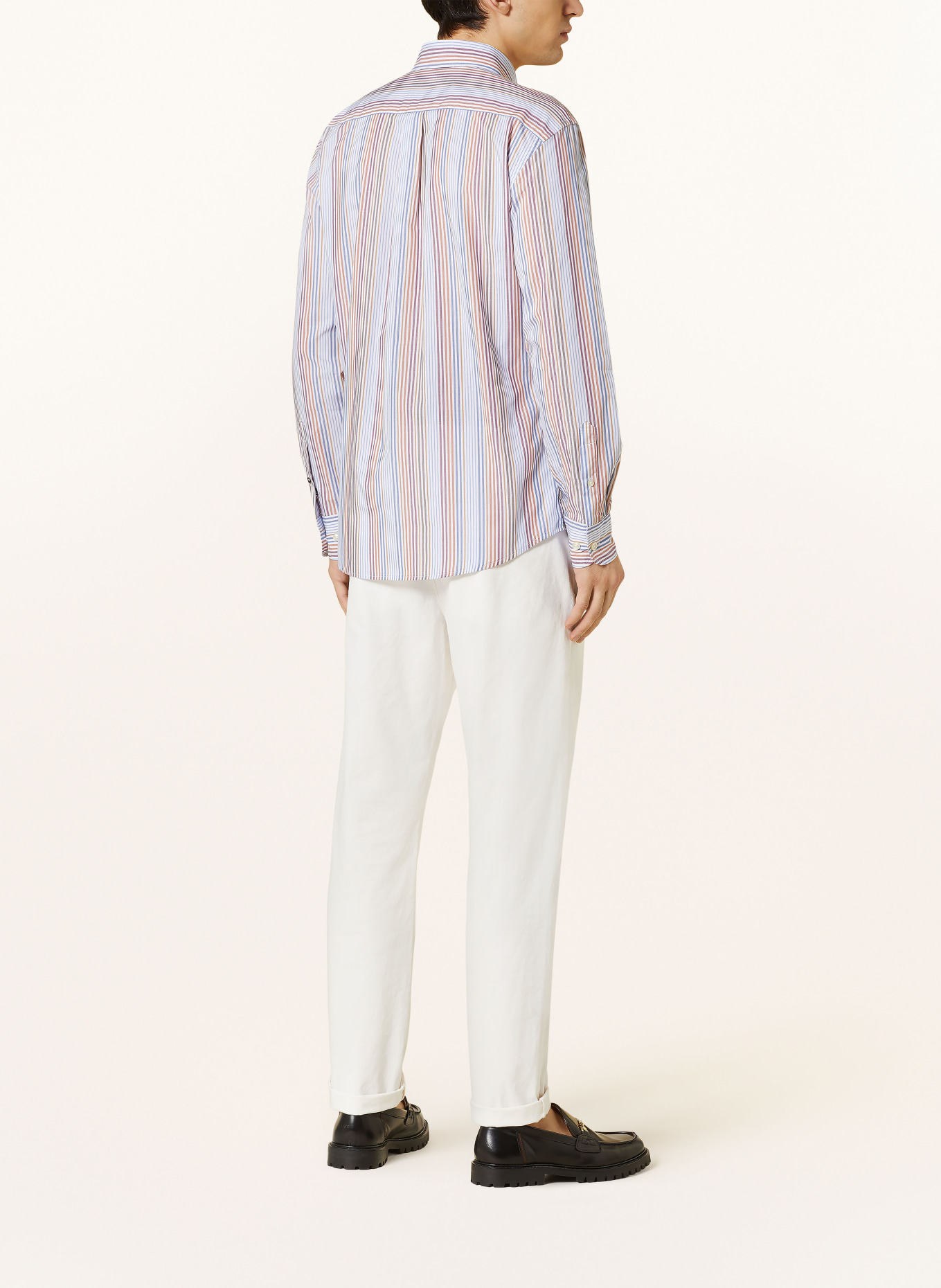 FYNCH-HATTON Shirt regular fit, Color: WHITE/ LIGHT BLUE/ SALMON (Image 3)
