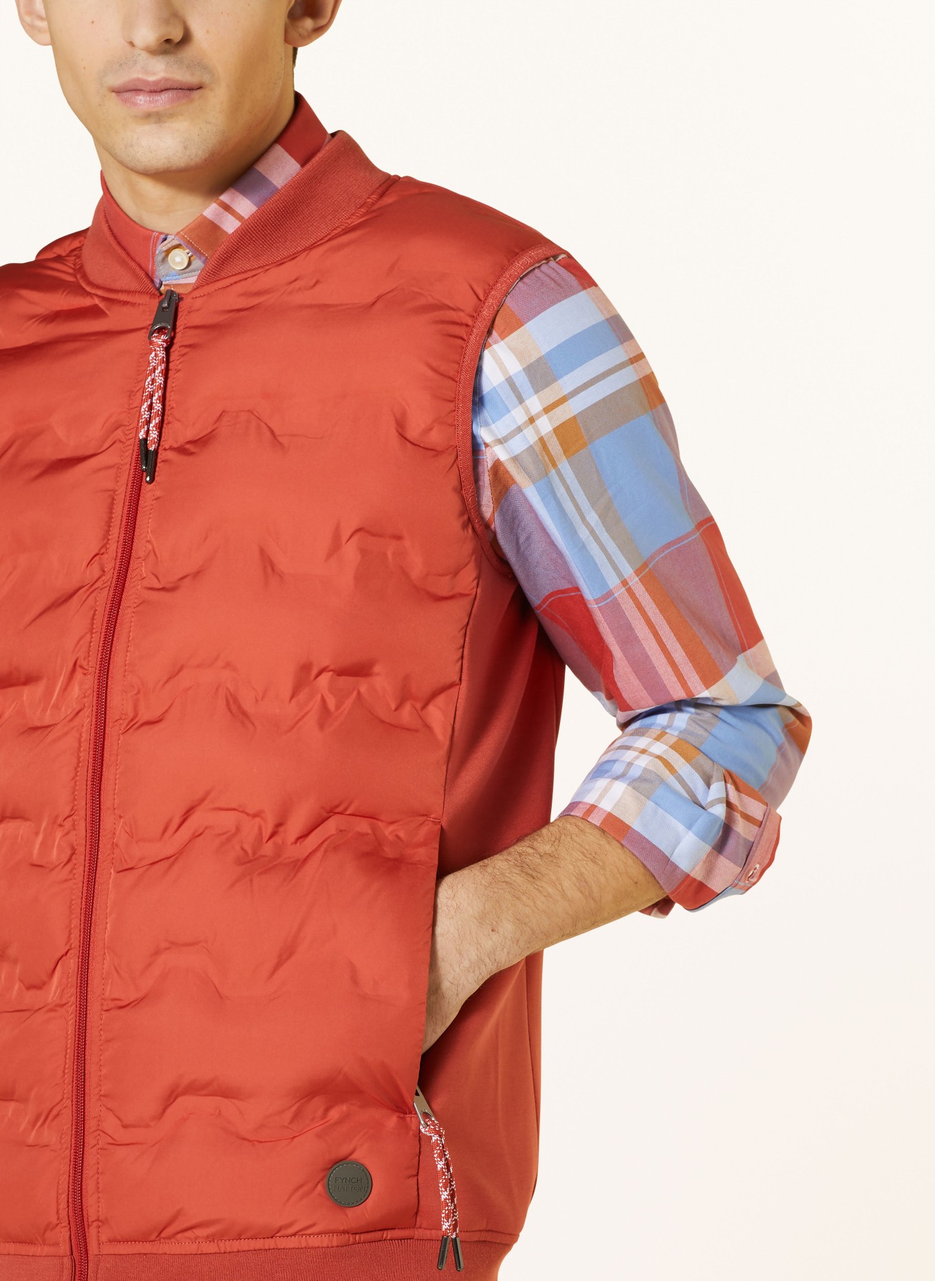 FYNCH-HATTON Quilted vest, Color: DARK ORANGE (Image 4)