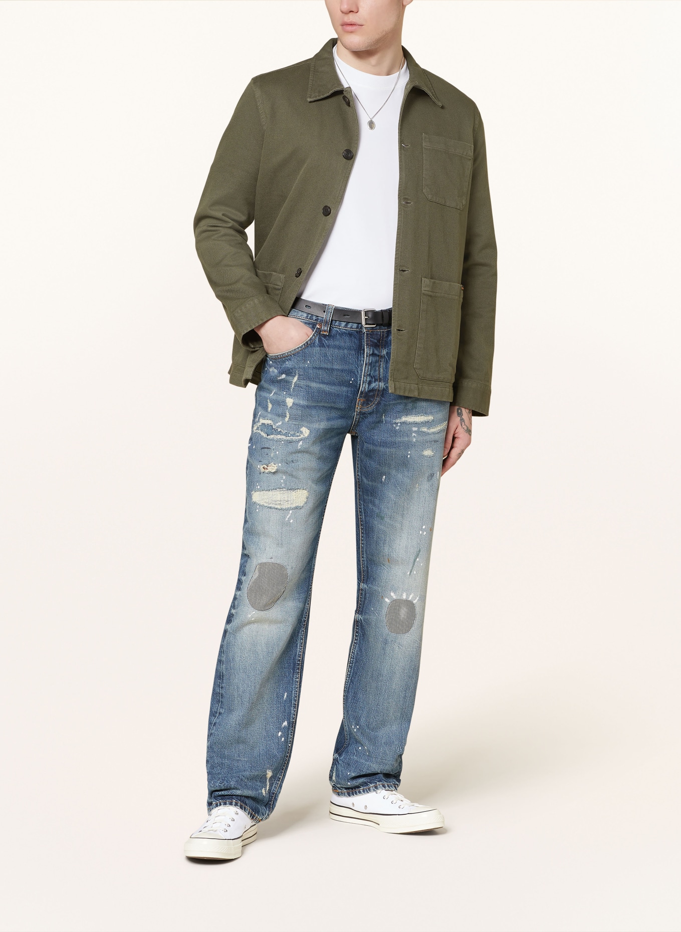 Nudie Jeans Overshirt BARNEY, Color: OLIVE (Image 2)