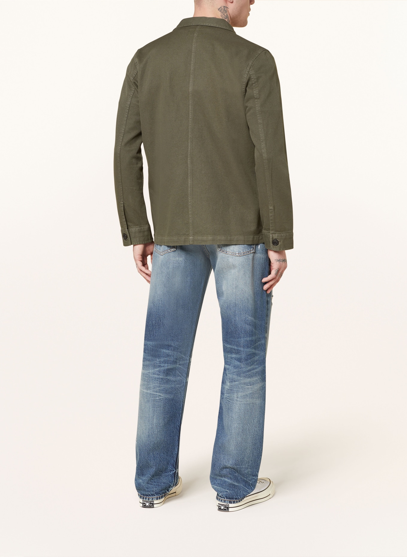 Nudie Jeans Overshirt BARNEY, Color: OLIVE (Image 3)