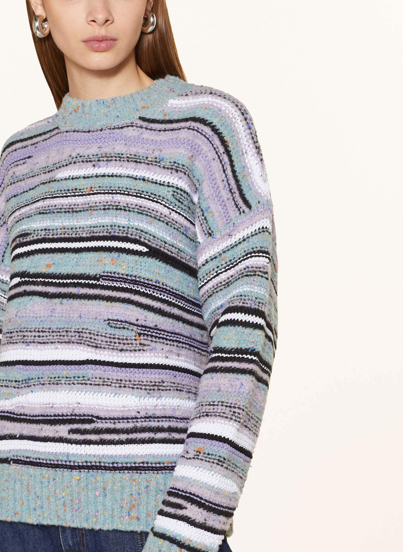 Marc O'Polo DENIM Sweater, Color: MINT/ LIGHT PURPLE/ BLACK (Image 4)