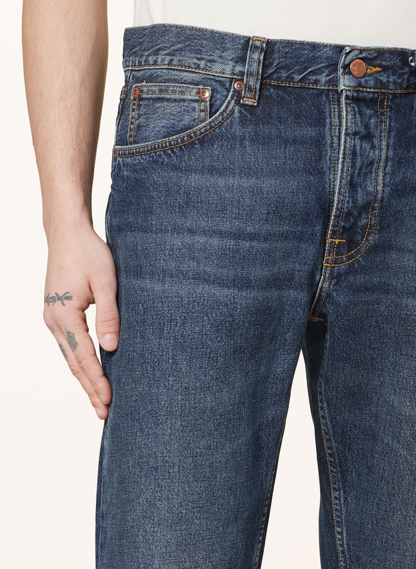 Nudie Jeans Jeans STEADY EDDIE II Slim Fit, Farbe: BLUE SOIL (Bild 5)
