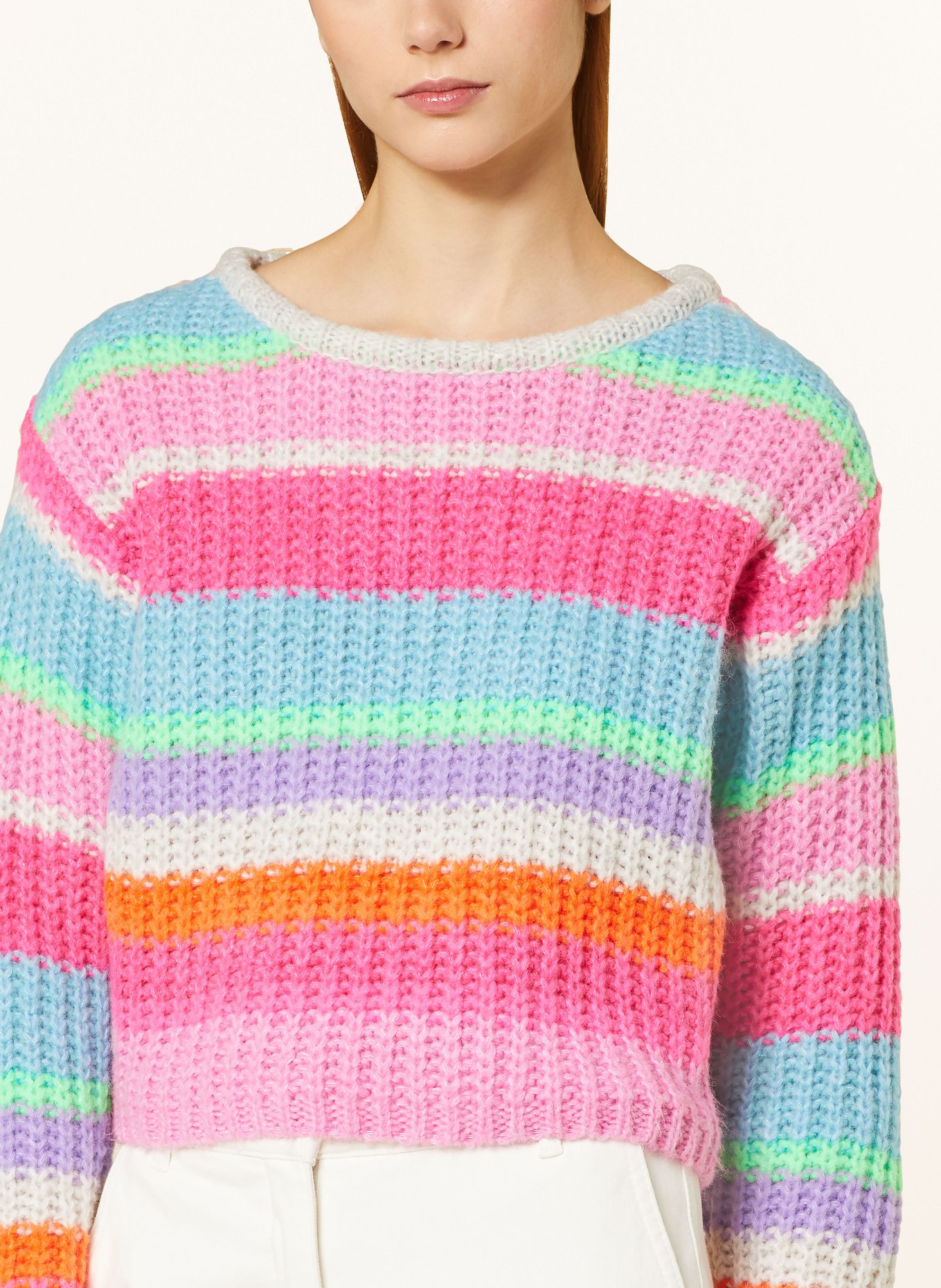 Grace Sweater, Color: PINK/ ORANGE/ PURPLE (Image 4)