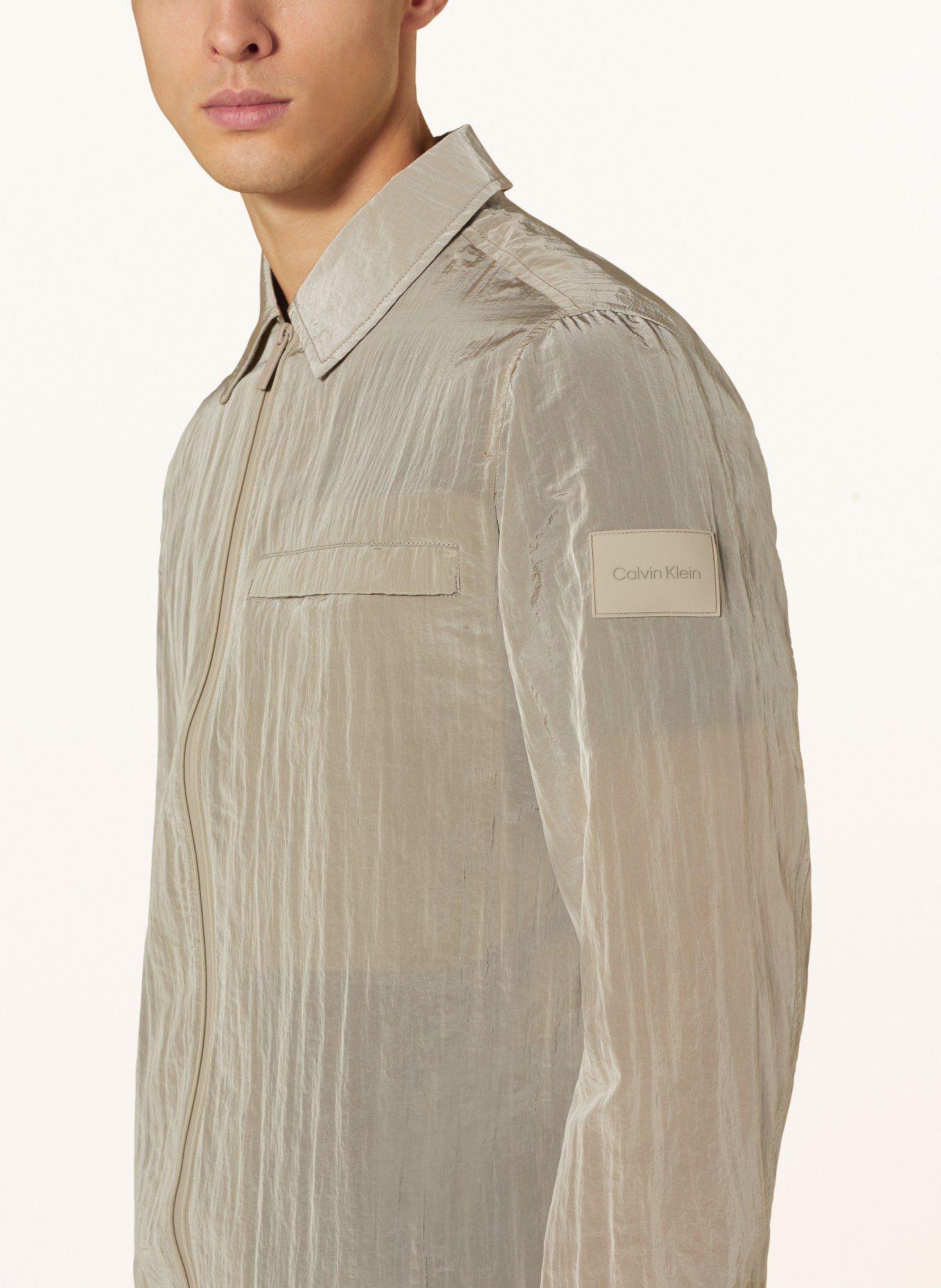 Calvin Klein Overshirt CRINKLE 2.0, Color: LIGHT GREEN (Image 4)