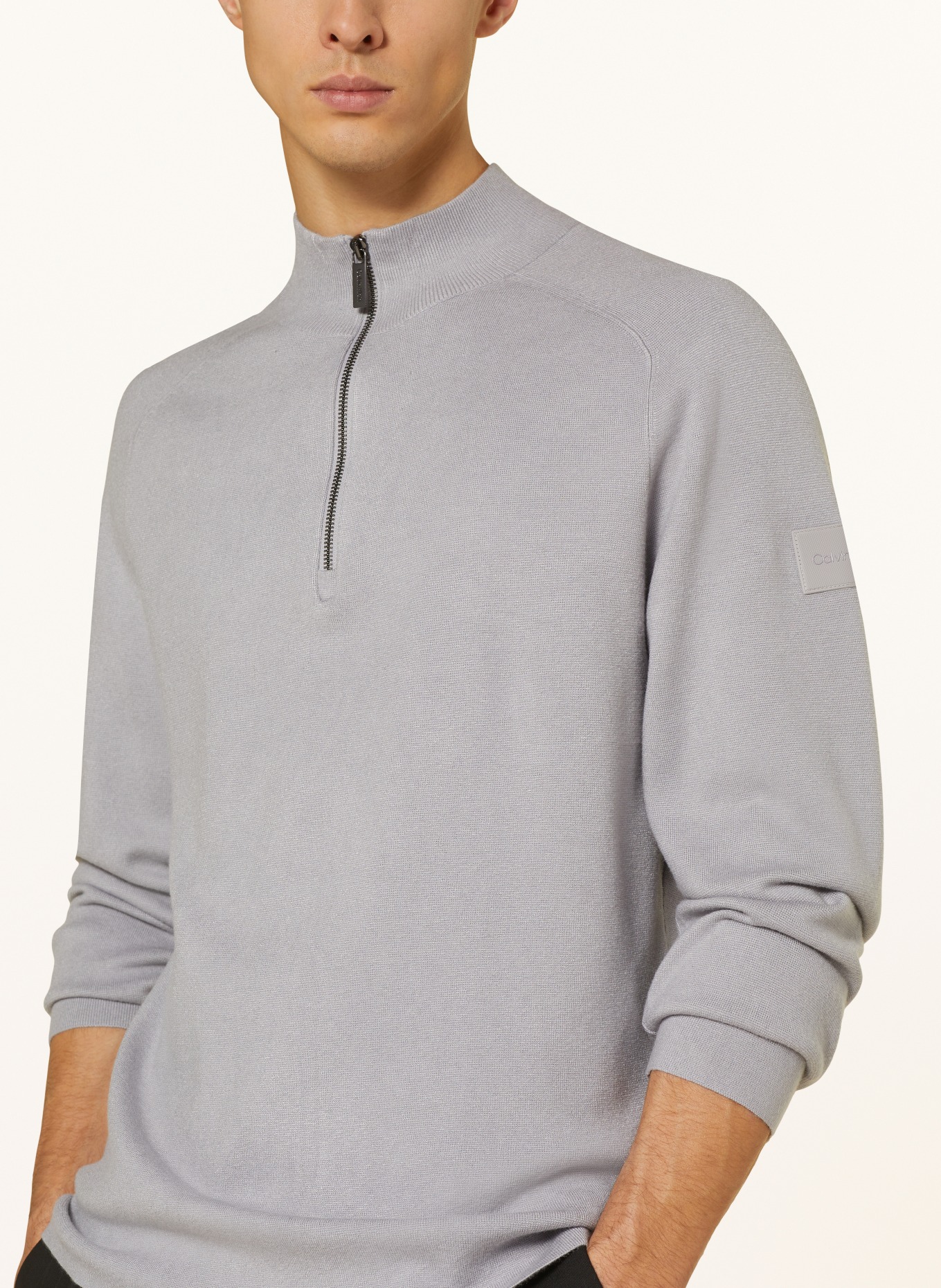 Calvin Klein Sweter typu troyer, Kolor: SZARY (Obrazek 4)