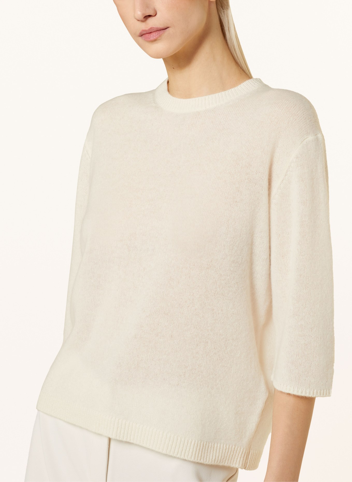 JOOP! Cashmere sweater with 3/4 sleeves, Color: ECRU (Image 4)