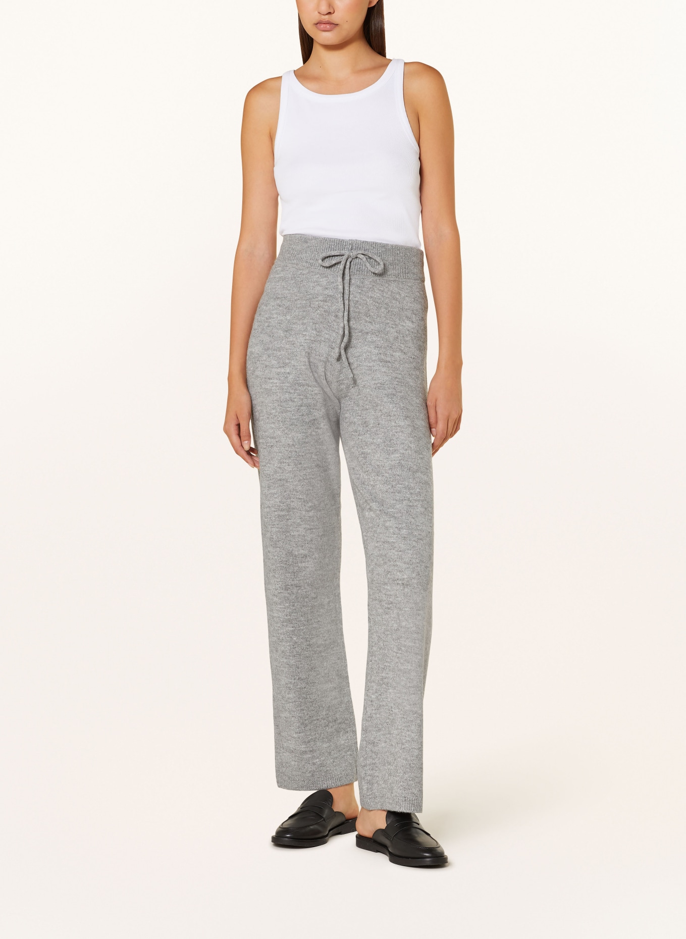 lollys laundry Knit trousers ELBANYLL, Color: GRAY (Image 2)