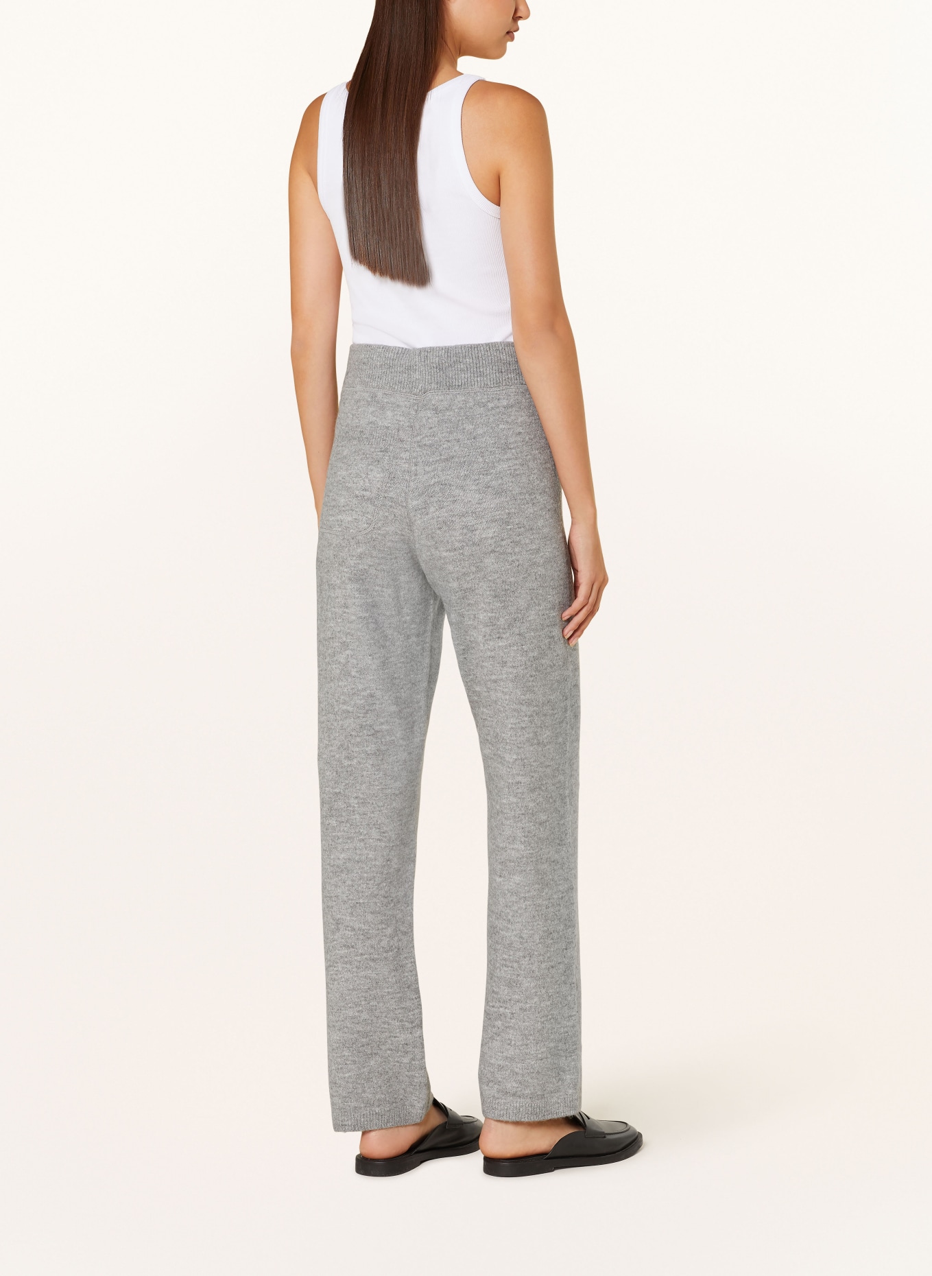 lollys laundry Knit trousers ELBANYLL, Color: GRAY (Image 3)