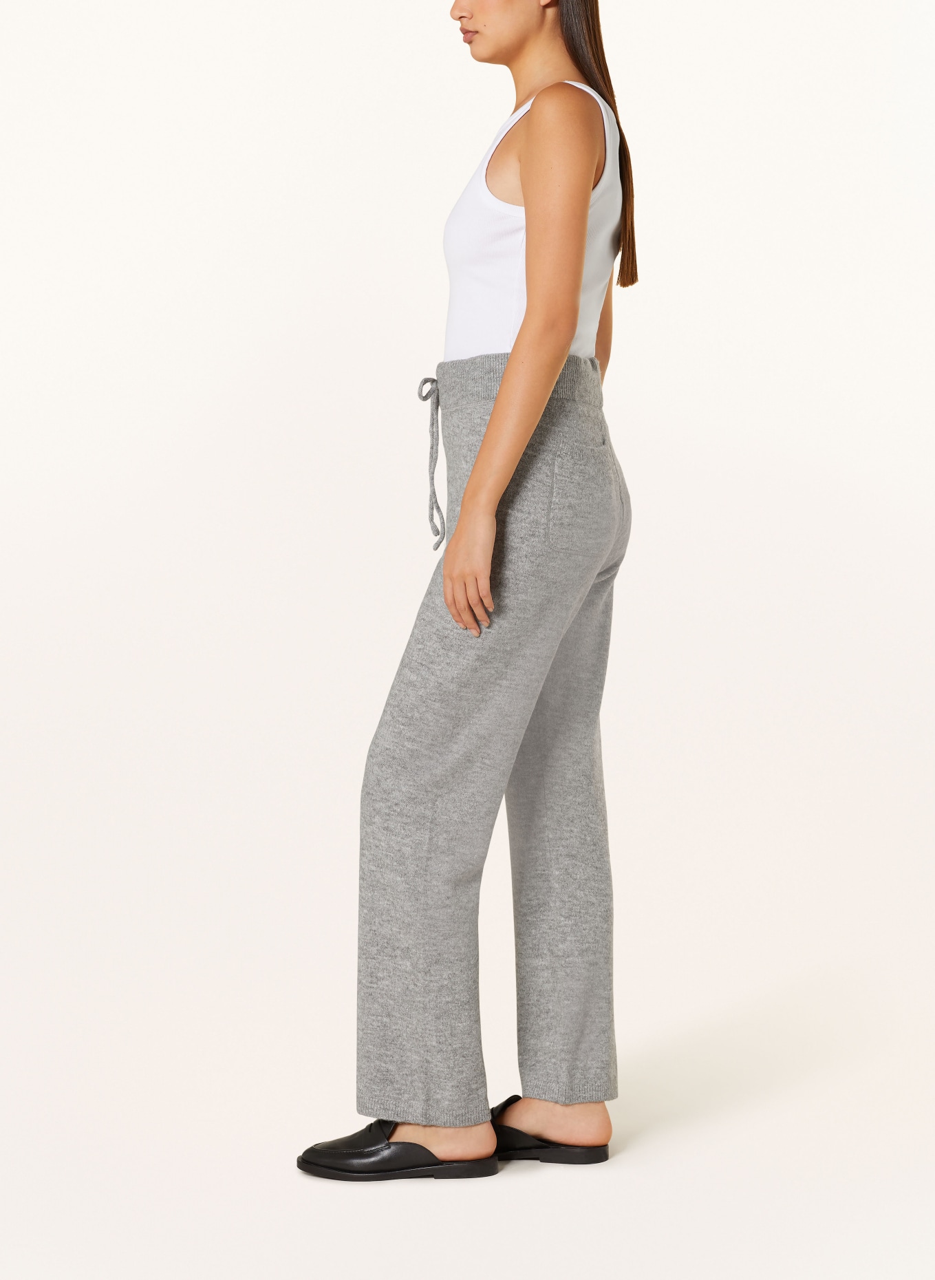lollys laundry Knit trousers ELBANYLL, Color: GRAY (Image 4)