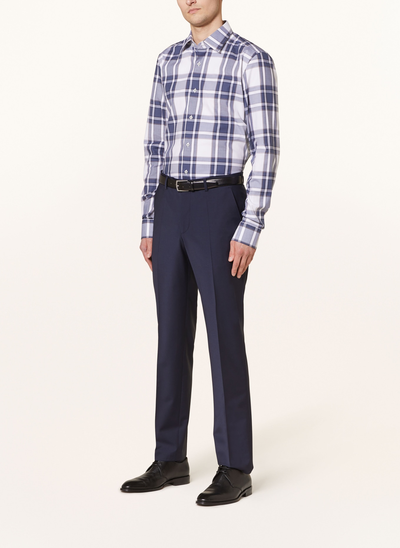 BOSS Hemd HANK Slim Fit mit extra langem Arm, Farbe: BLAU/ WEISS (Bild 2)