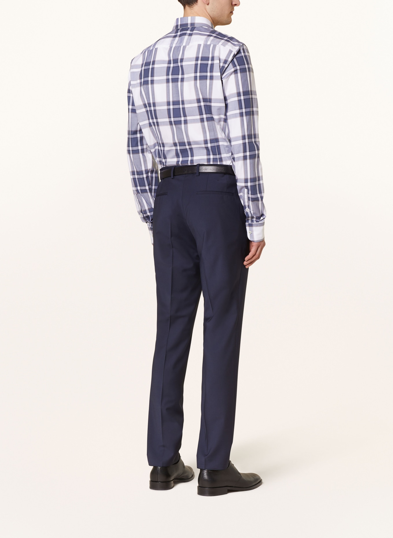 BOSS Shirt HANK slim fit with extra long sleeves, Color: BLUE/ WHITE (Image 3)