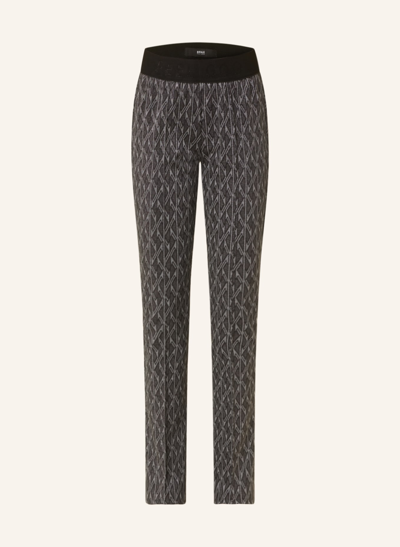 BRAX Trousers MALOU with glitter thread, Color: DARK GRAY/ GRAY/ SILVER (Image 1)