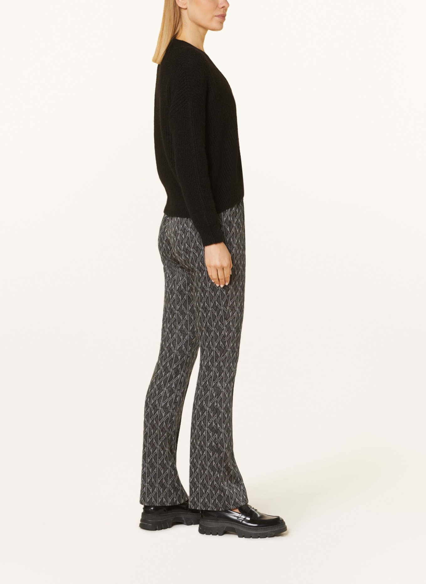 BRAX Trousers MALOU with glitter thread, Color: DARK GRAY/ GRAY/ SILVER (Image 4)