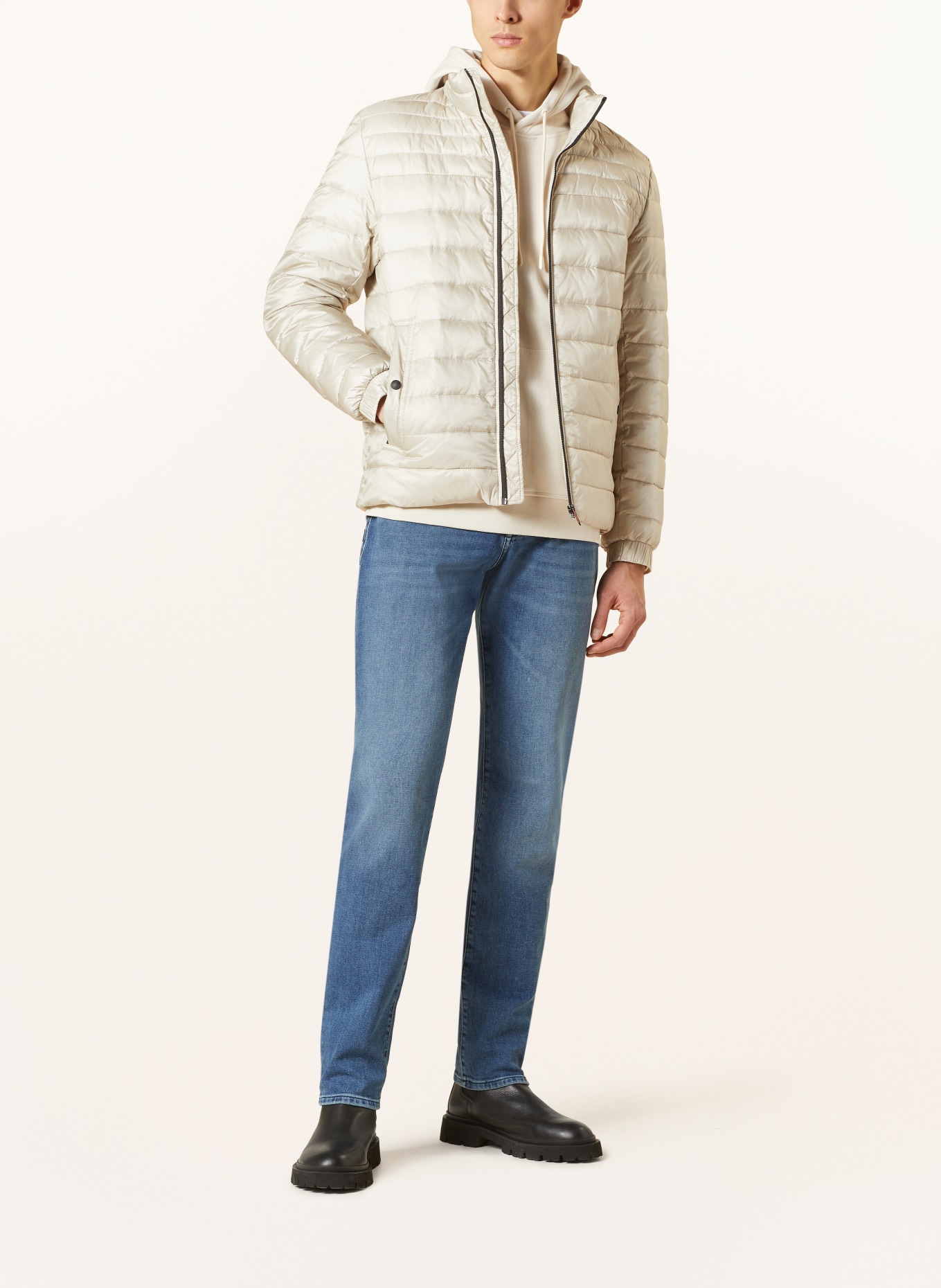 BOSS Quilted jacket ODEN, Color: BEIGE (Image 2)