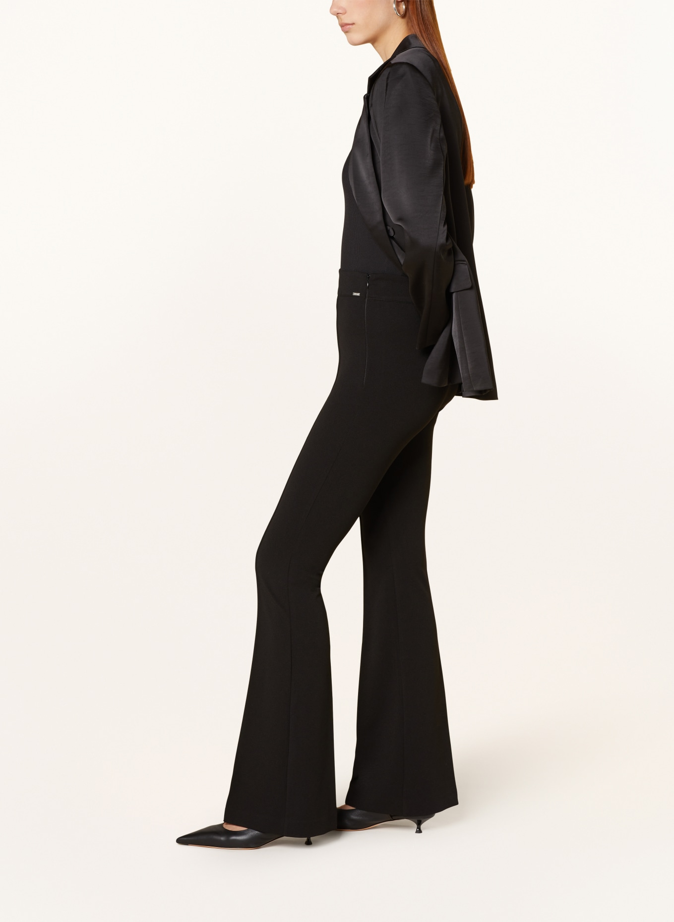 GUESS Bootcut trousers EVELINA, Color: BLACK (Image 4)