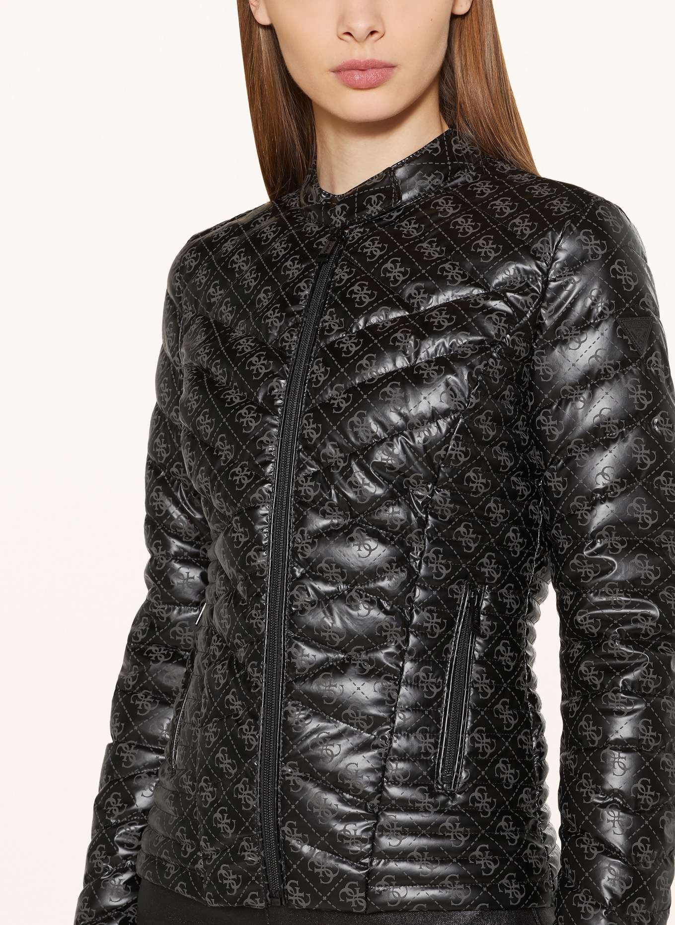 GUESS Quilted jacket, Color: BLACK/ GRAY (Image 4)