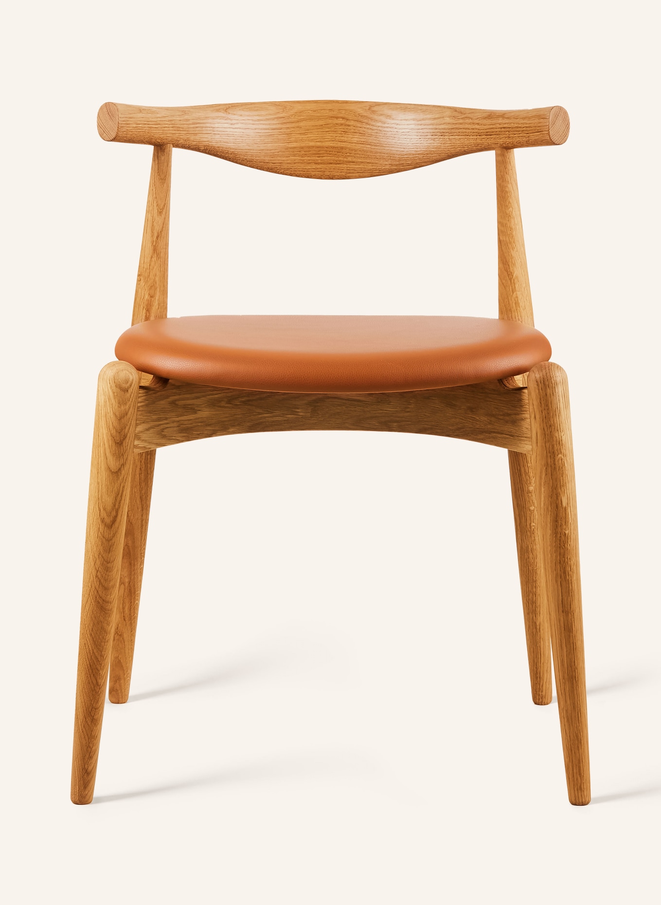 CARL HANSEN AND SØN Stuhl CH20: HELLBRAUN / DUNKELORANGE