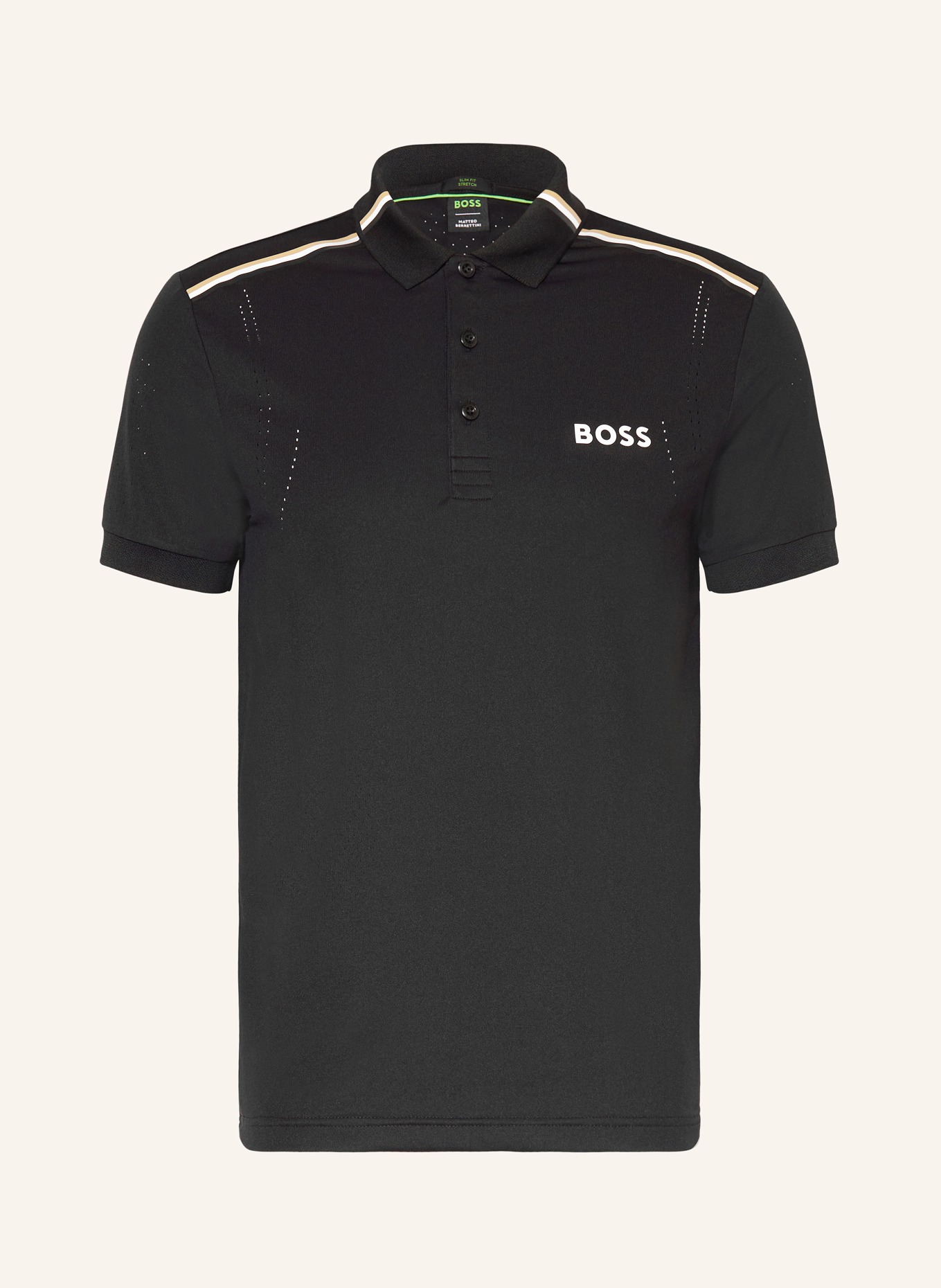 BOSS Funktions-Poloshirt PATTEO, Farbe: SCHWARZ (Bild 1)