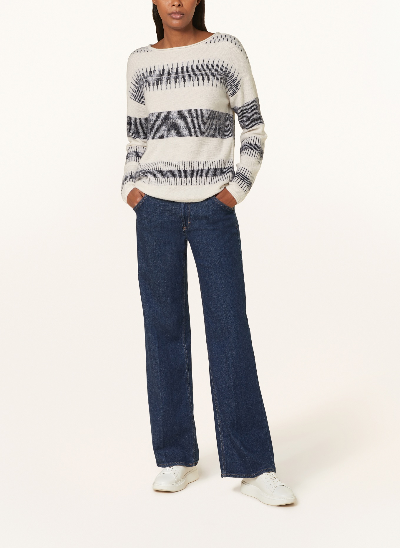 BRAX Sweater LIZ, Color: ECRU/ BLACK (Image 2)