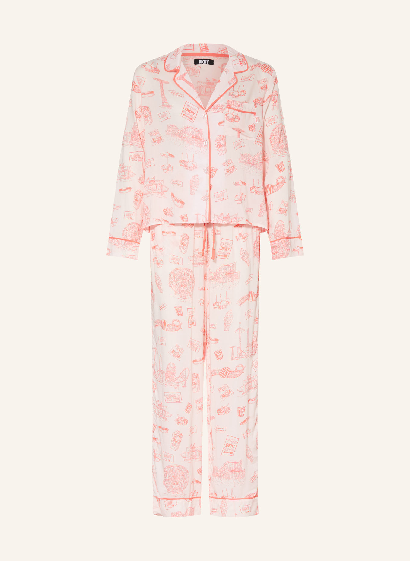 DKNY Schlafanzug, Farbe: HELLROSA/ ROT (Bild 1)