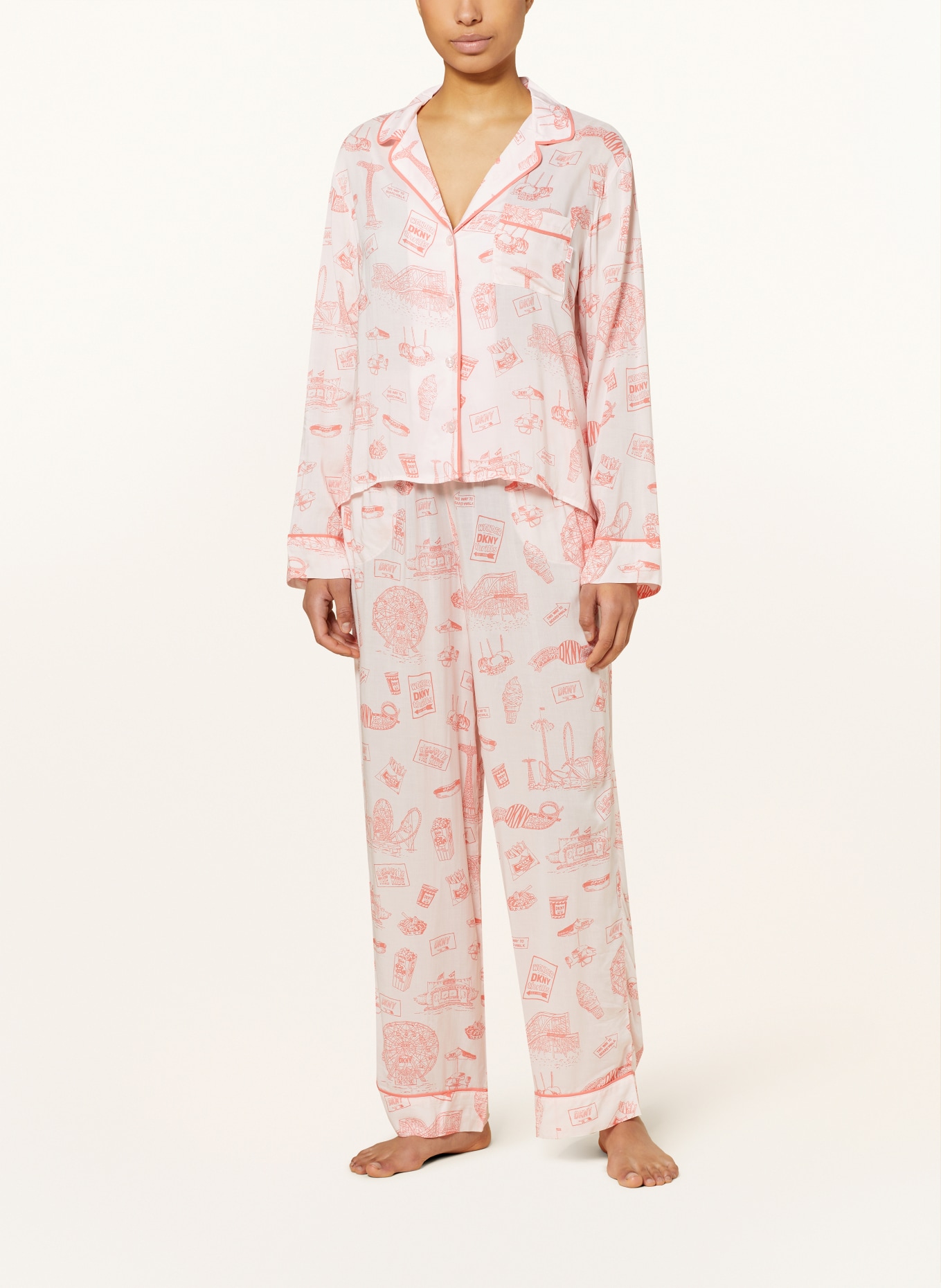 DKNY Schlafanzug, Farbe: HELLROSA/ ROT (Bild 2)
