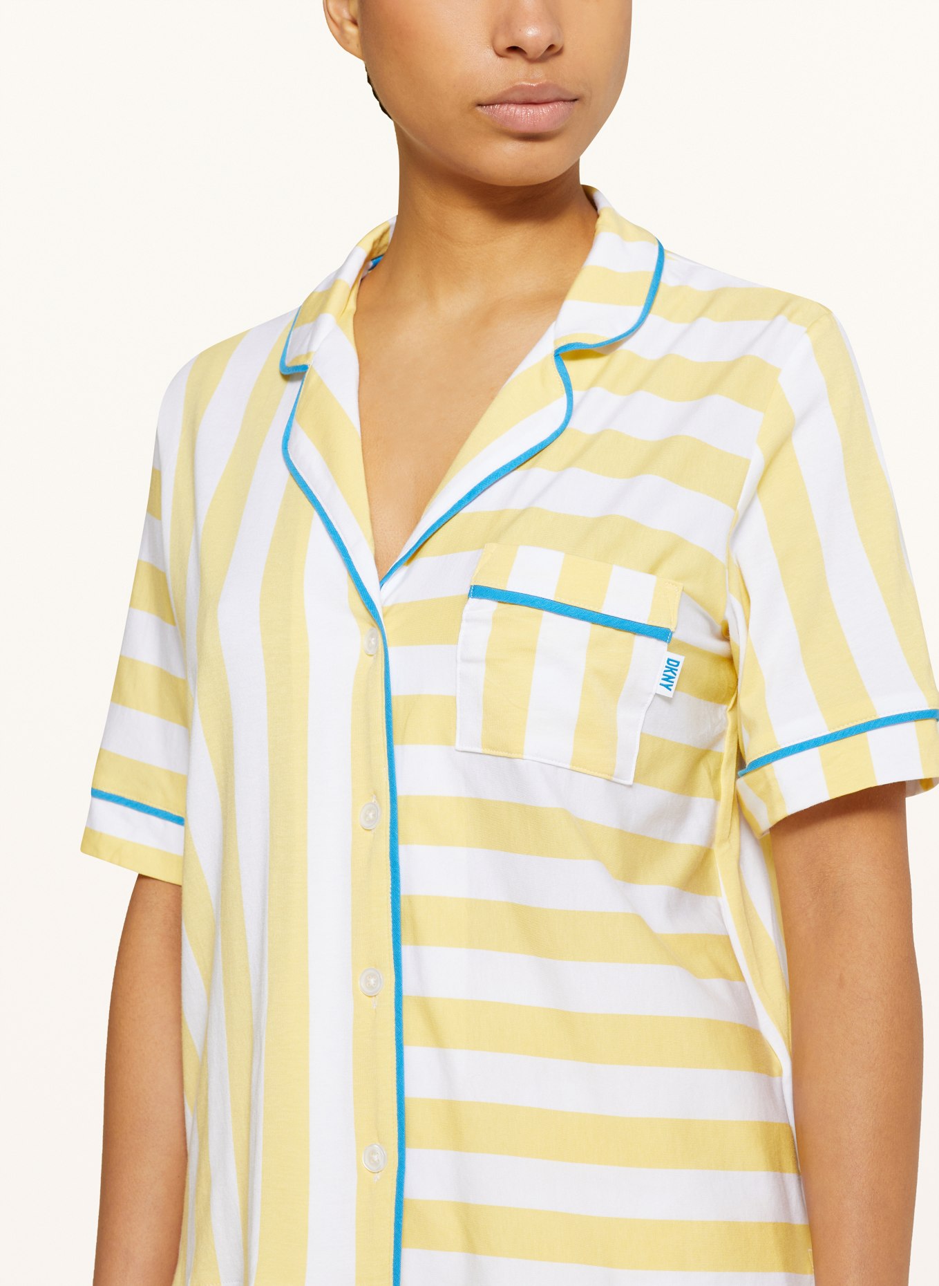 DKNY Shorty pajamas, Color: WHITE/ YELLOW (Image 4)