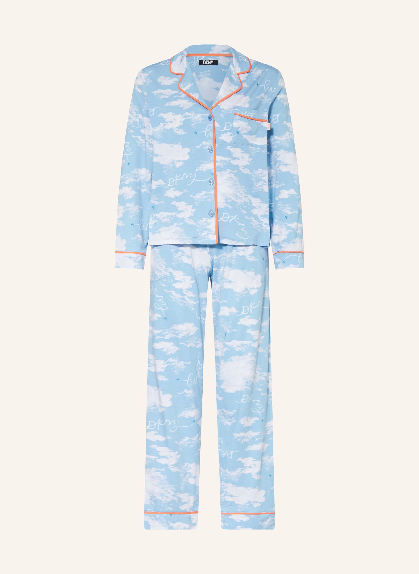DKNY Pajamas, Color: LIGHT BLUE/ LIGHT GRAY (Image 1)