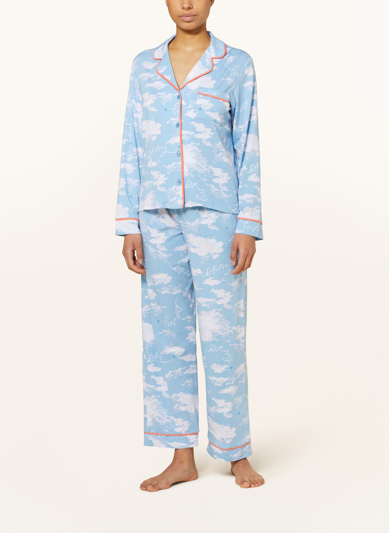 DKNY Schlafanzug, Farbe: HELLBLAU/ HELLGRAU (Bild 2)