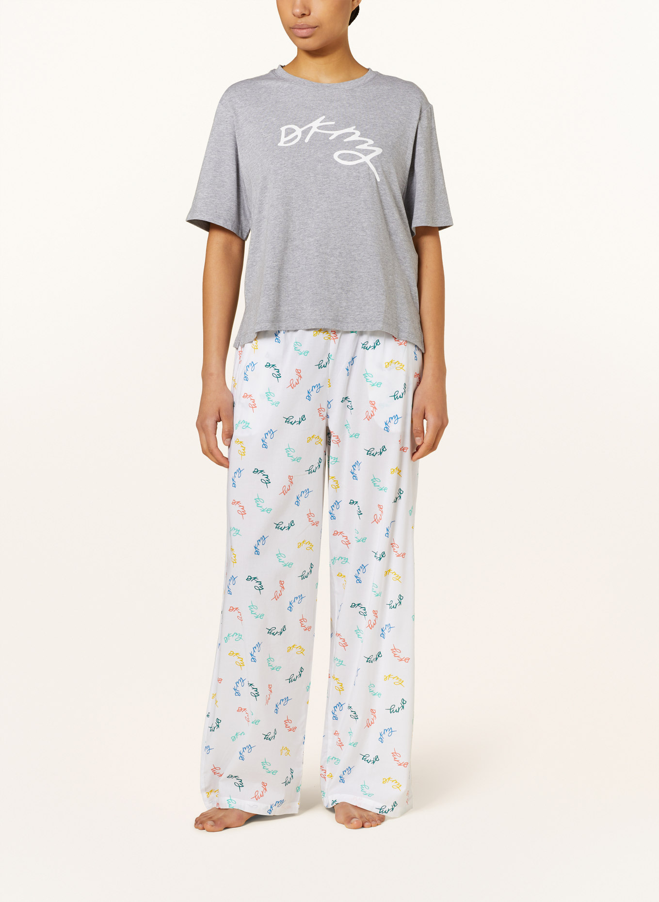 DKNY Pajamas, Color: GRAY/ WHITE/ RED (Image 2)