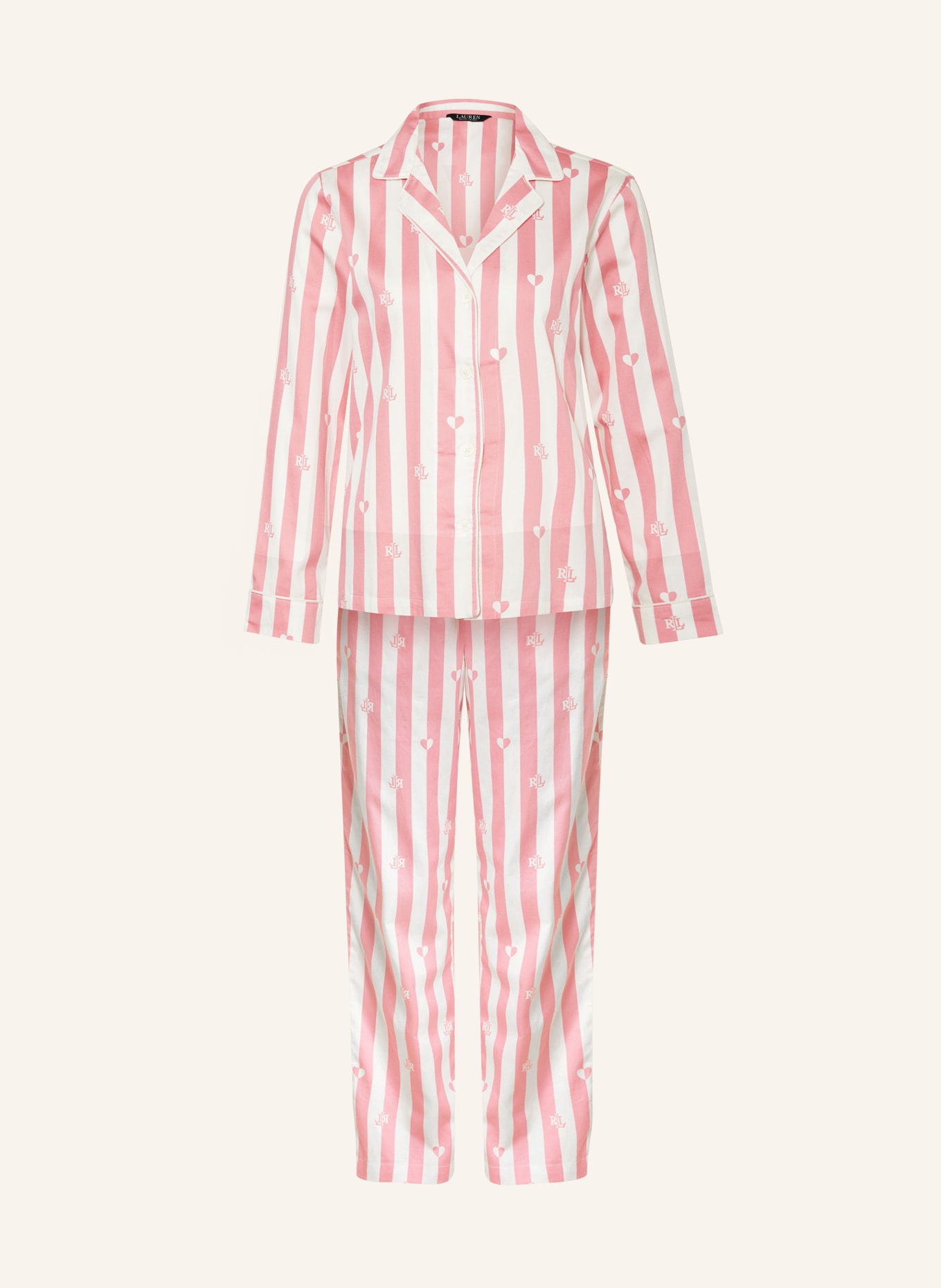 LAUREN RALPH LAUREN Schlafanzug, Farbe: ROSA/ WEISS (Bild 1)