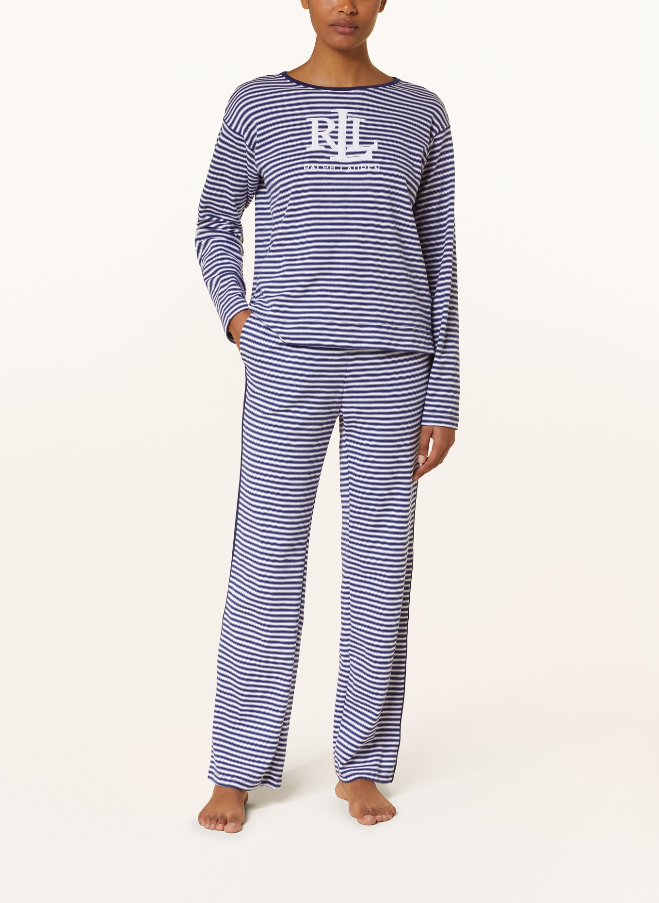 LAUREN RALPH LAUREN Pajamas, Color: DARK BLUE/ WHITE (Image 2)