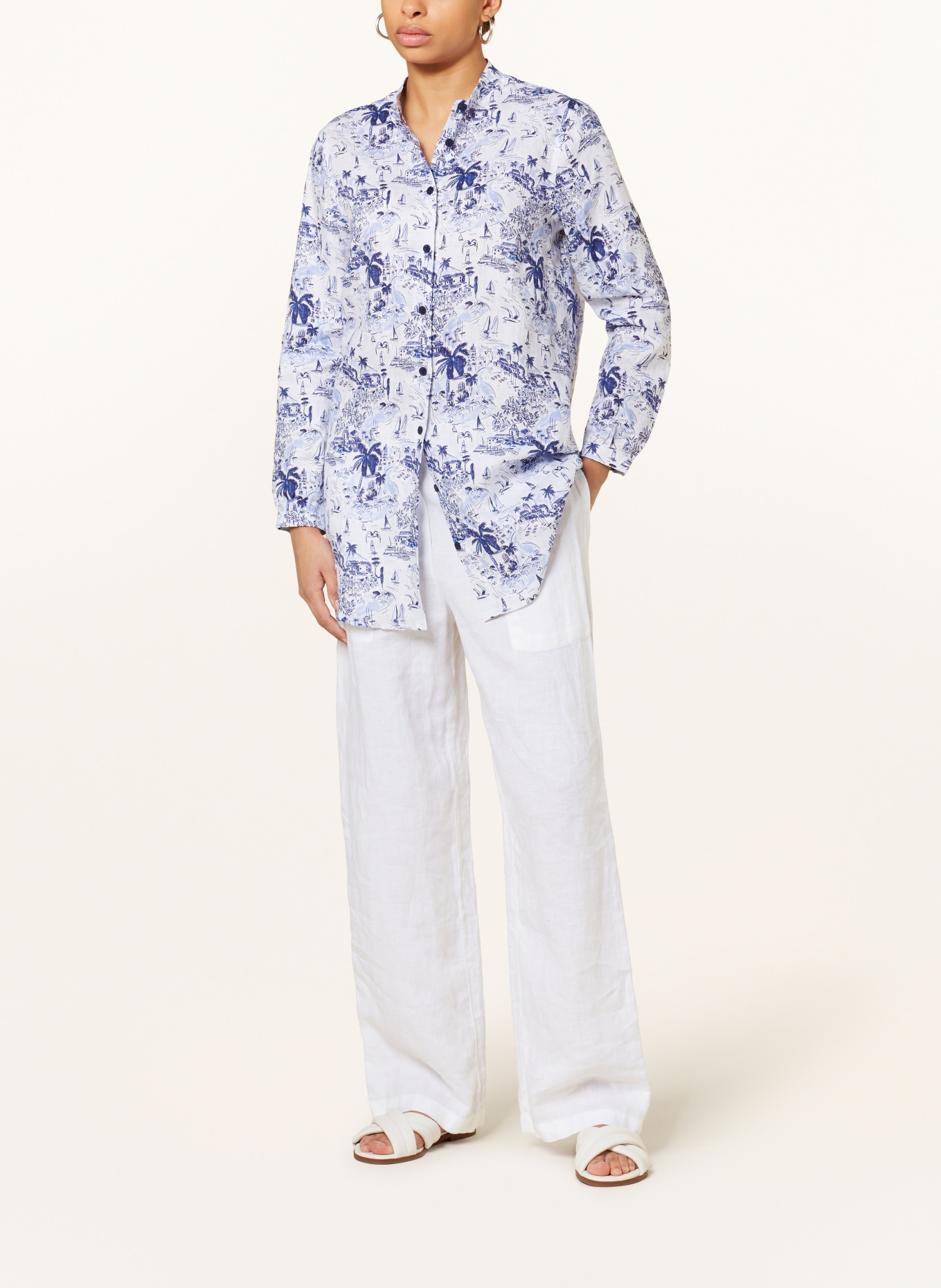 VILEBREQUIN Shirt dress FRANCHE, Color: WHITE/ NEON BLUE/ NEON PURPLE (Image 2)