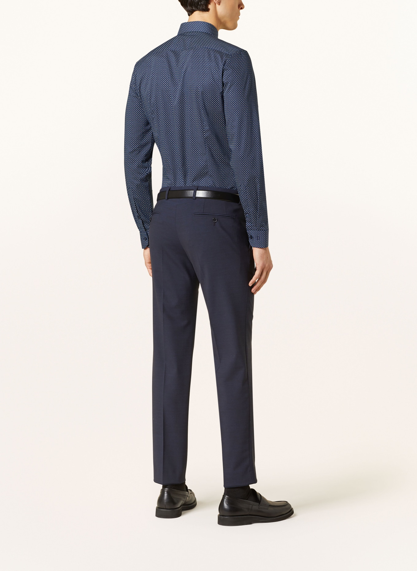 OLYMP Hemd Super Slim Fit: DUNKELBLAU / BLAU