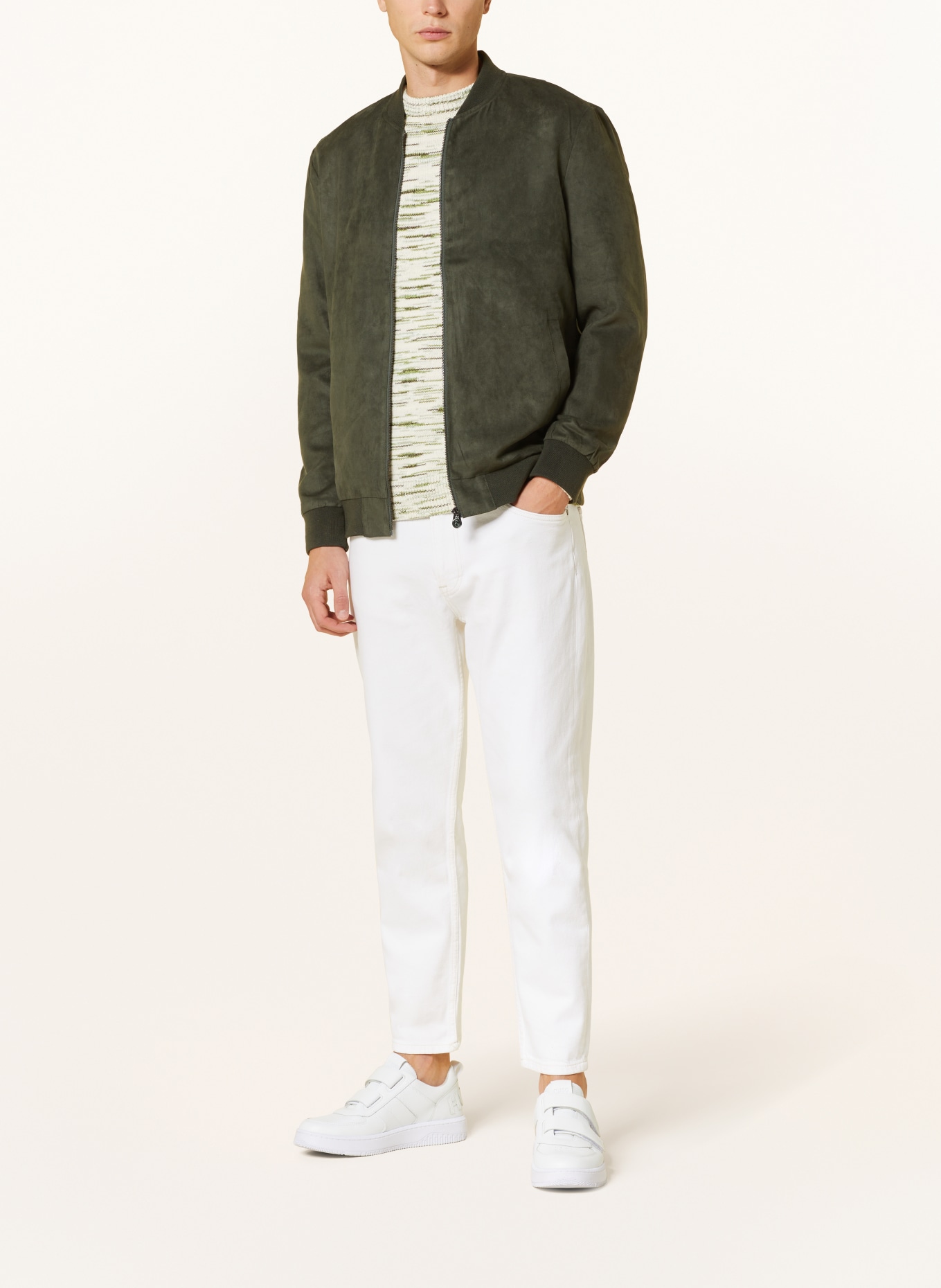 COLOURS & SONS Bomber jacket in leather look, Color: GREEN (Image 2)