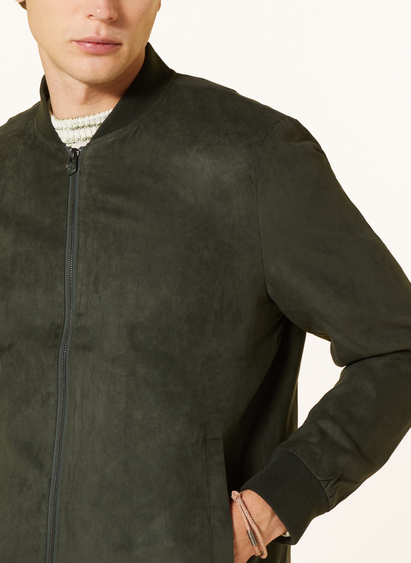 COLOURS & SONS Bomber jacket in leather look, Color: GREEN (Image 4)