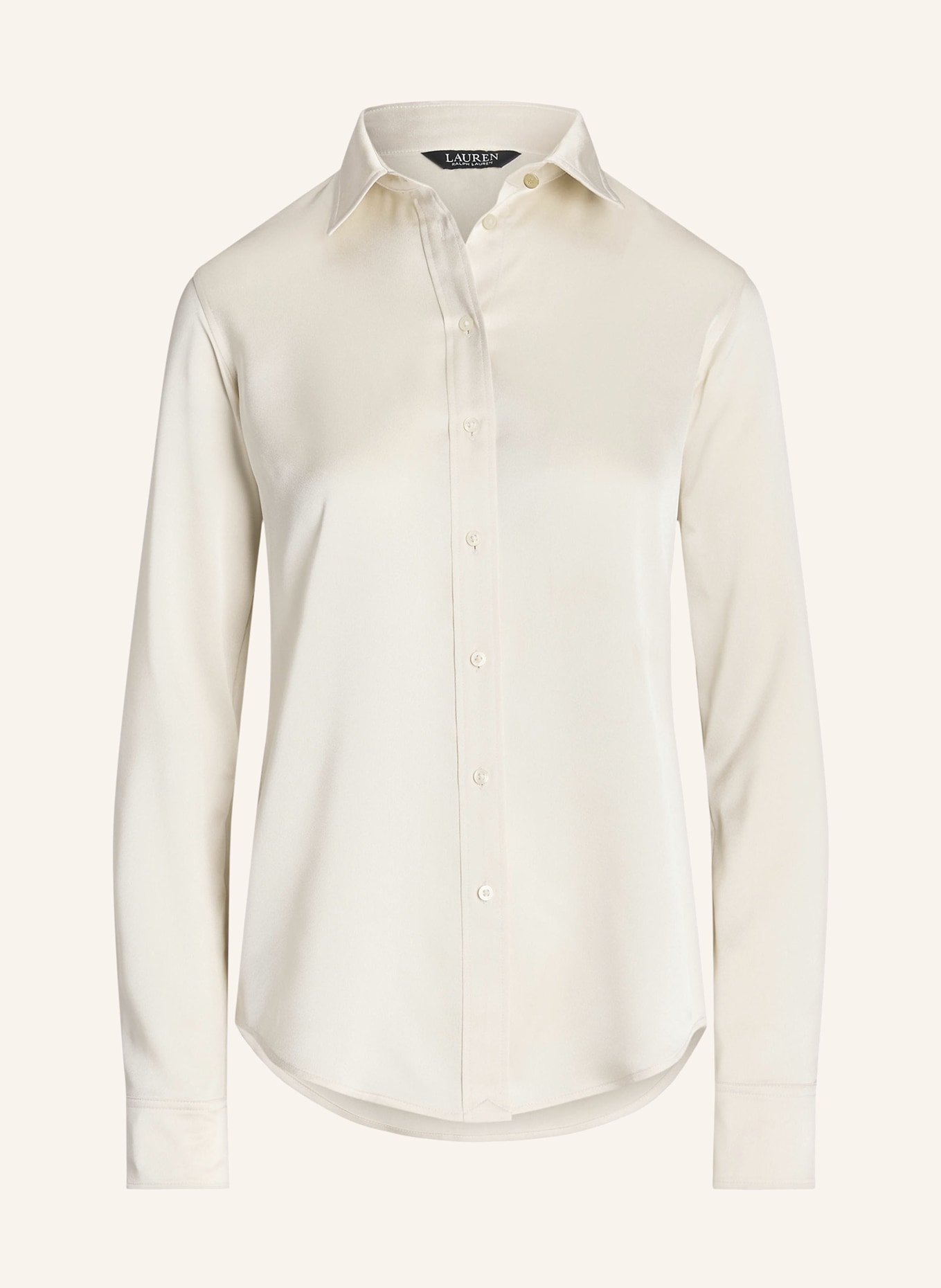 LAUREN RALPH LAUREN Satin shirt blouse, Color: CREAM (Image 1)