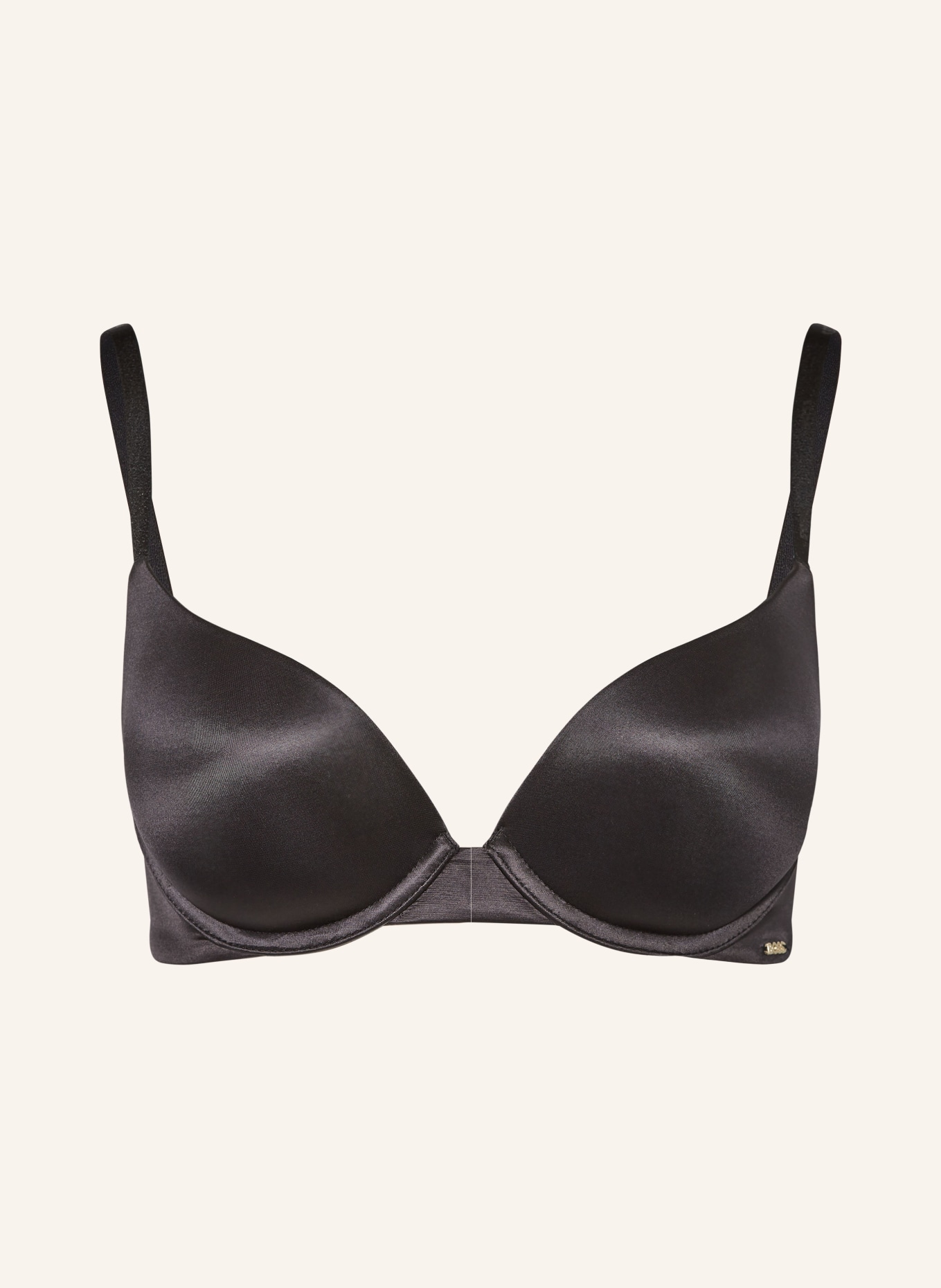 BOSS Underwire bra made of satin, Color: BLACK (Image 1)