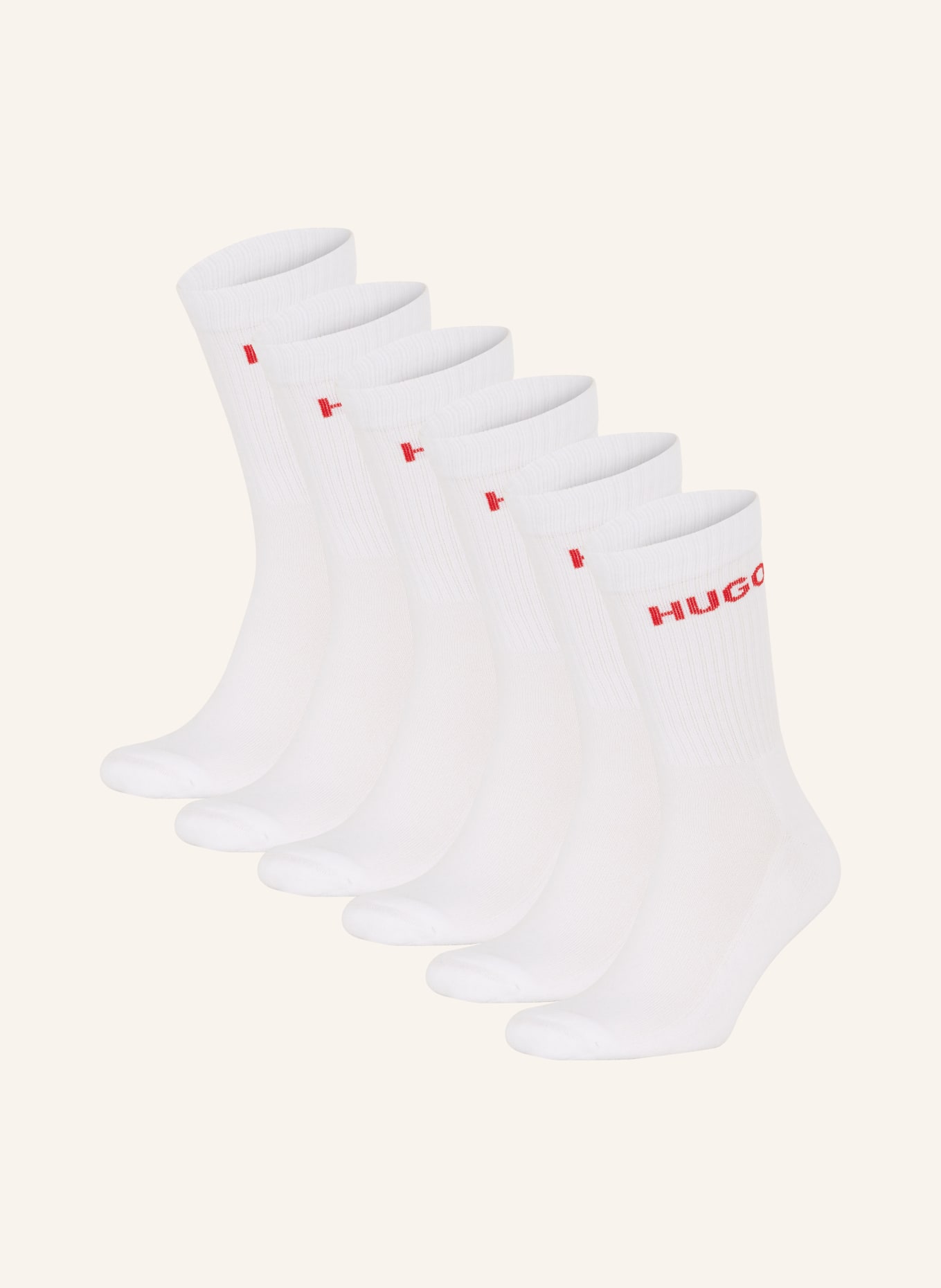 HUGO 6-pack socks, Color: 100 WHITE (Image 1)