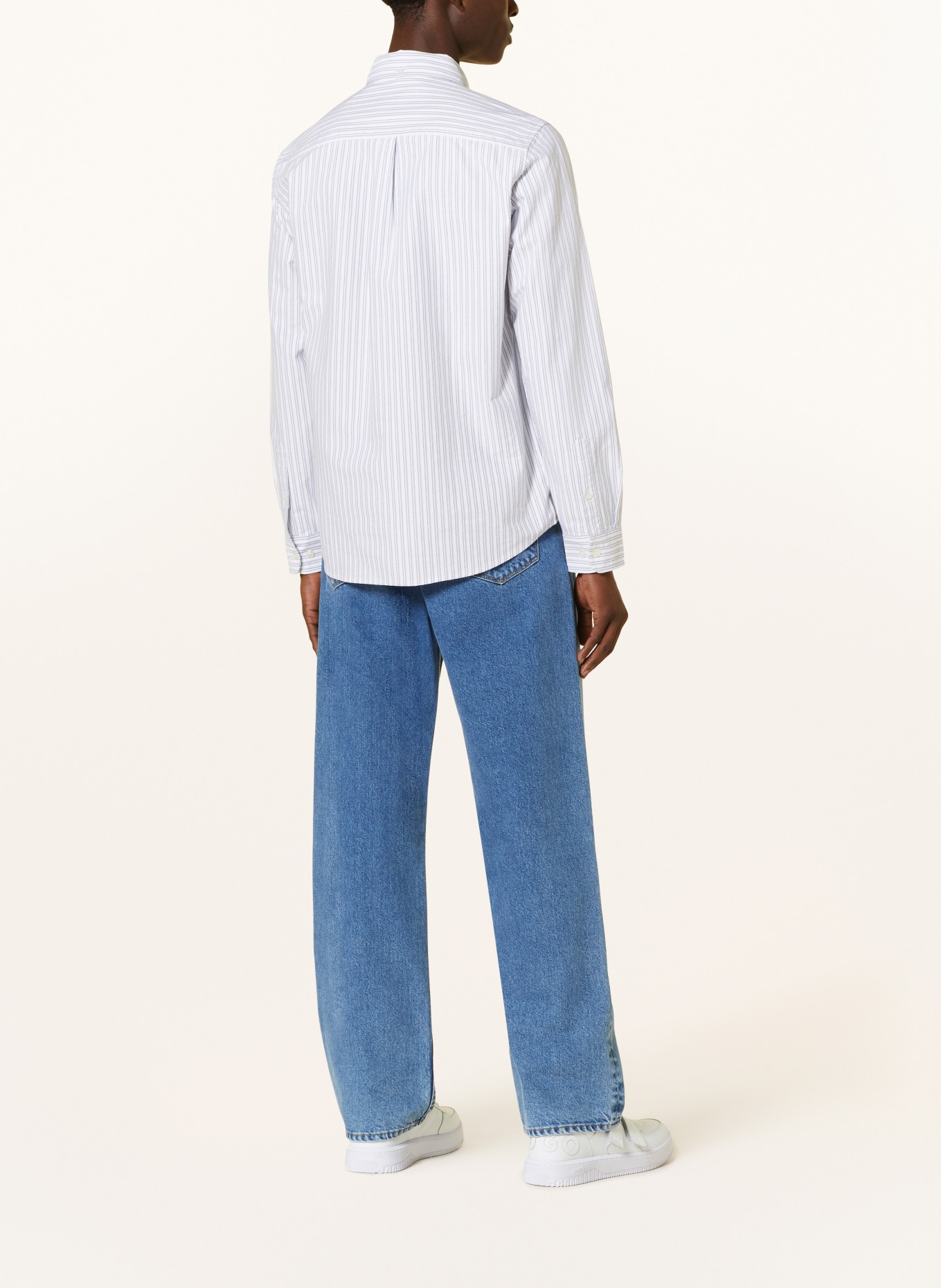 LES DEUX Oxford shirt KRISTIAN regular fit, Color: WHITE/ DARK BLUE/ BLACK (Image 3)