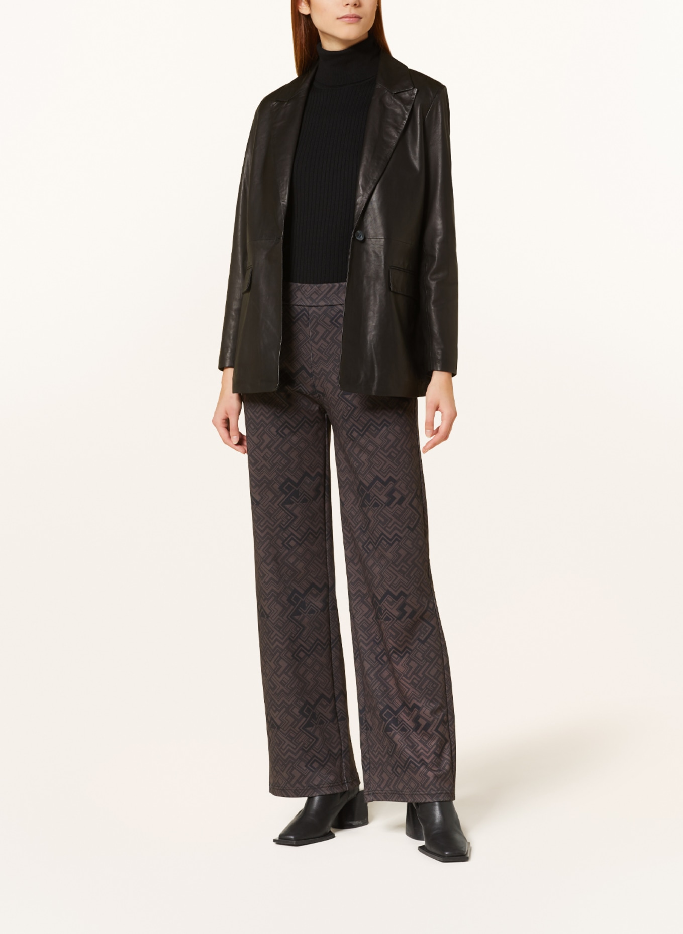 Buena Vista Wide leg trousers LISA, Color: GRAY/ BLACK (Image 2)