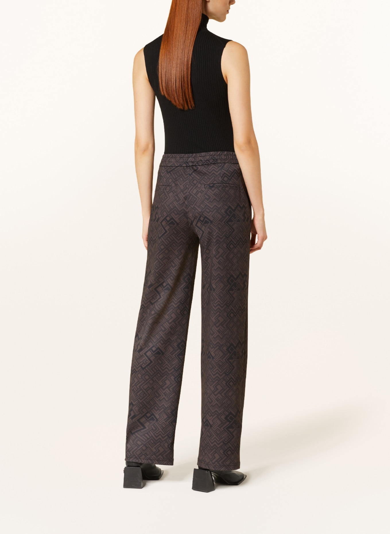 Buena Vista Wide leg trousers LISA, Color: GRAY/ BLACK (Image 3)